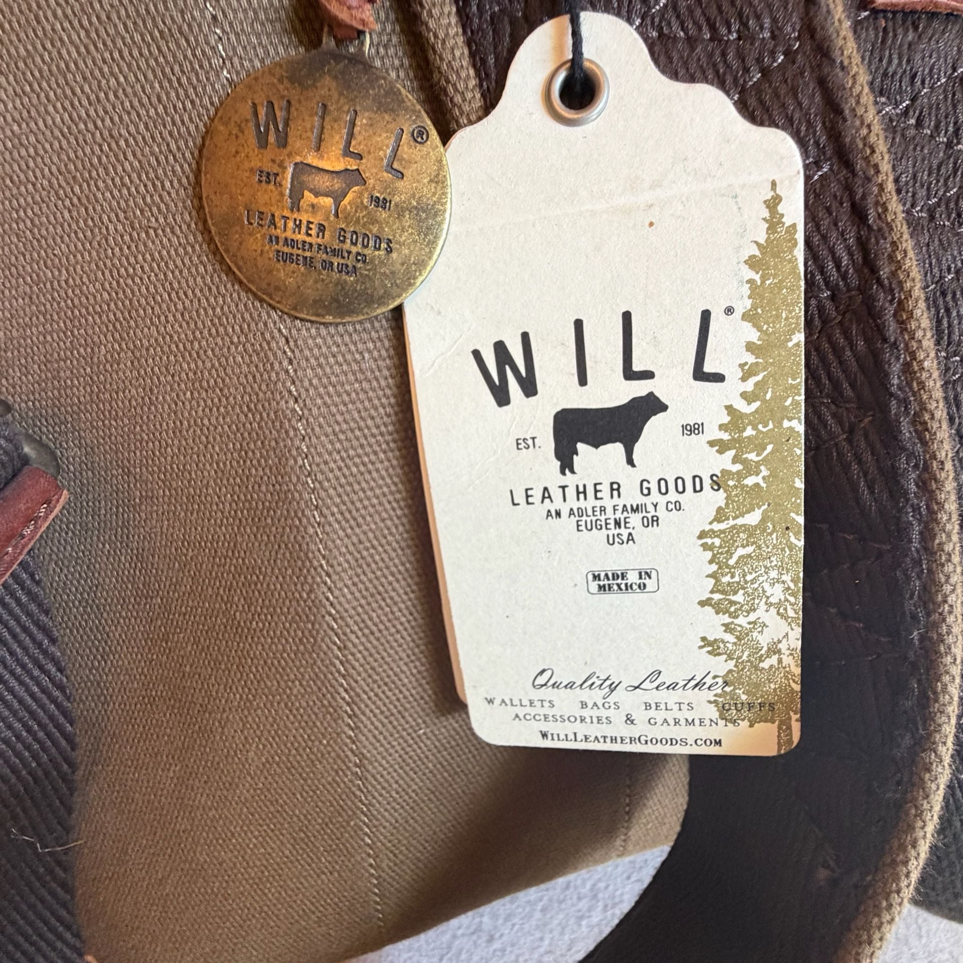 WILL Leather Goods Brown Leather Backpack NWT 7