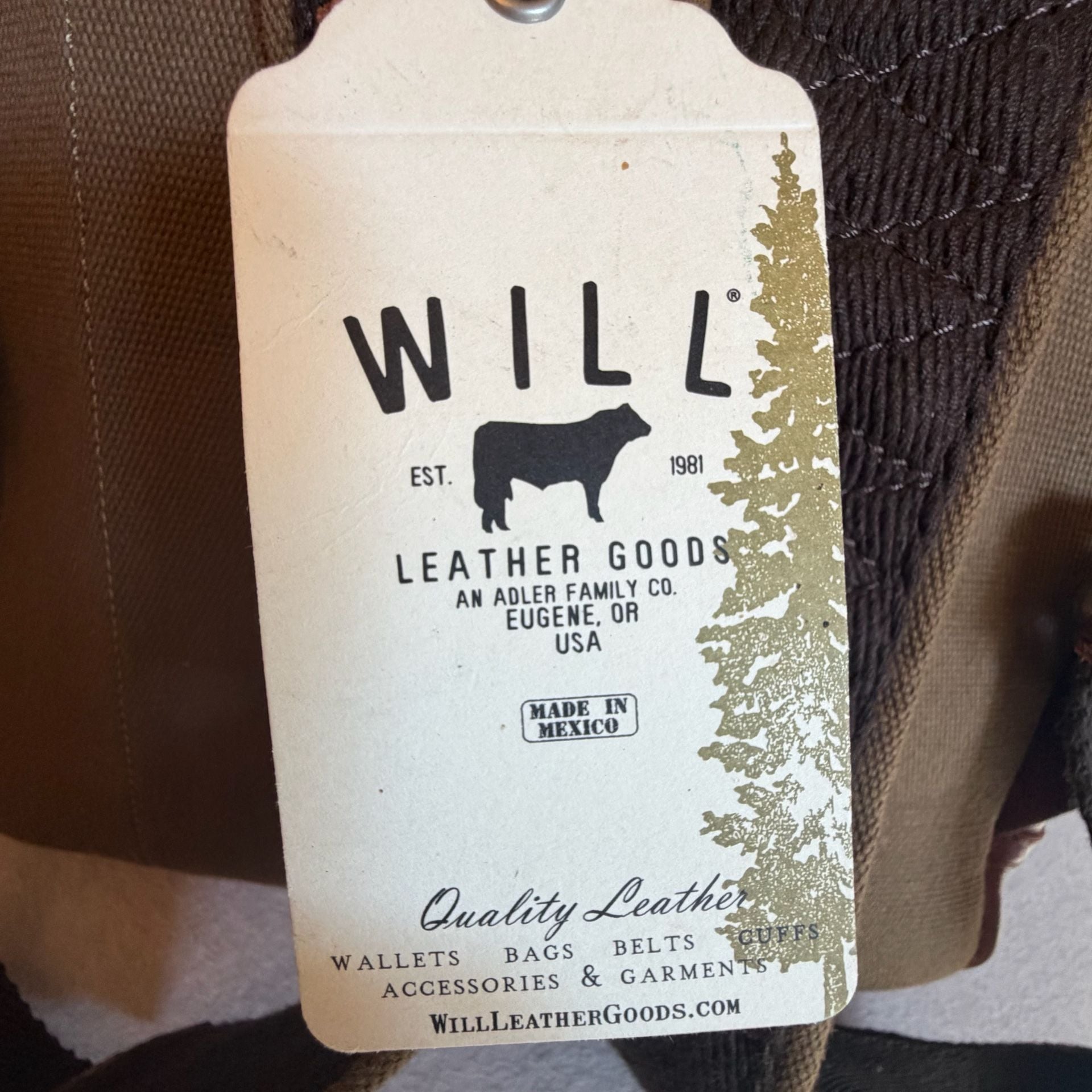 WILL Leather Goods Brown Leather Backpack NWT 8