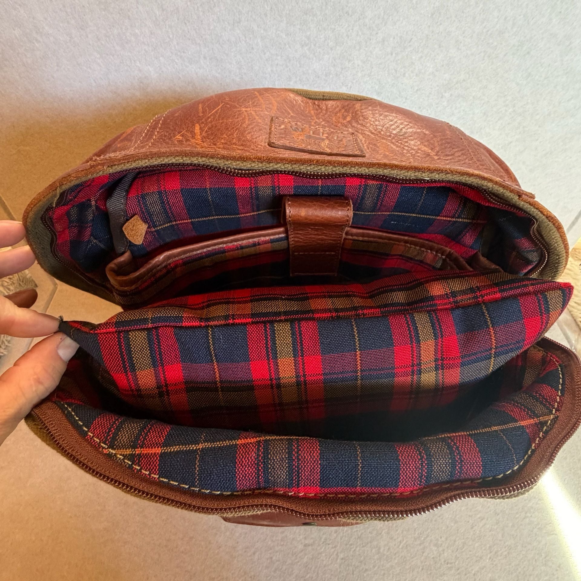 WILL Leather Goods Brown Leather Backpack NWT 10