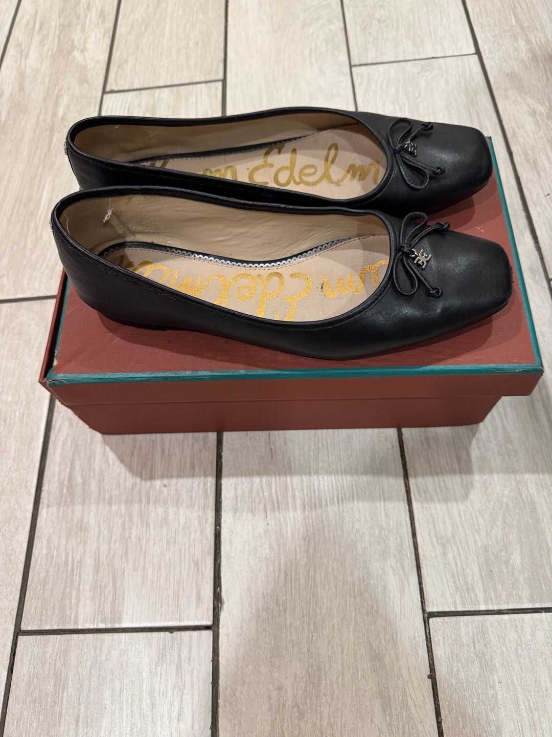 Sam Edelman Alie Ballet Flat Black Leather 3