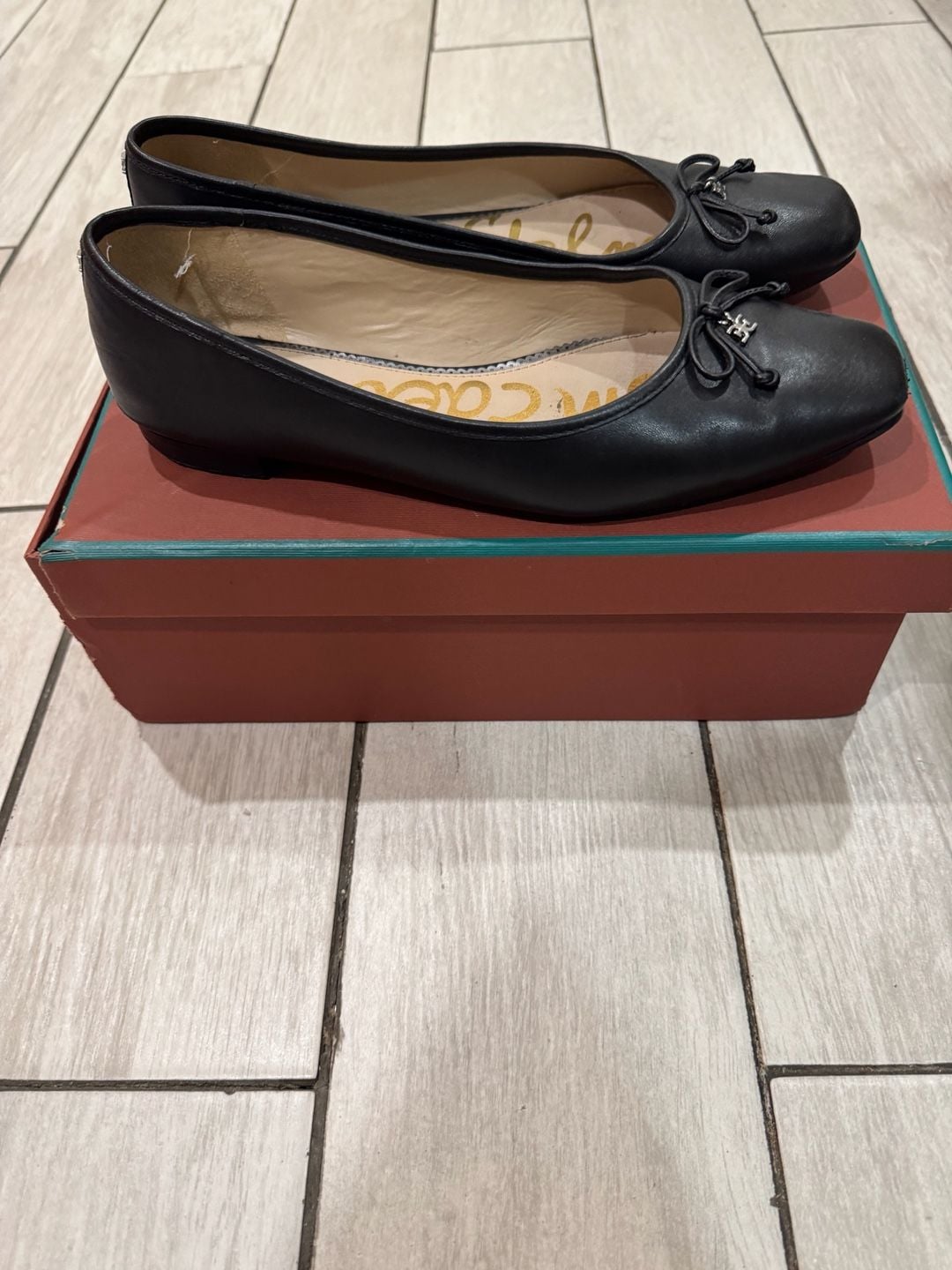 Sam Edelman Alie Ballet Flat Black Leather 5