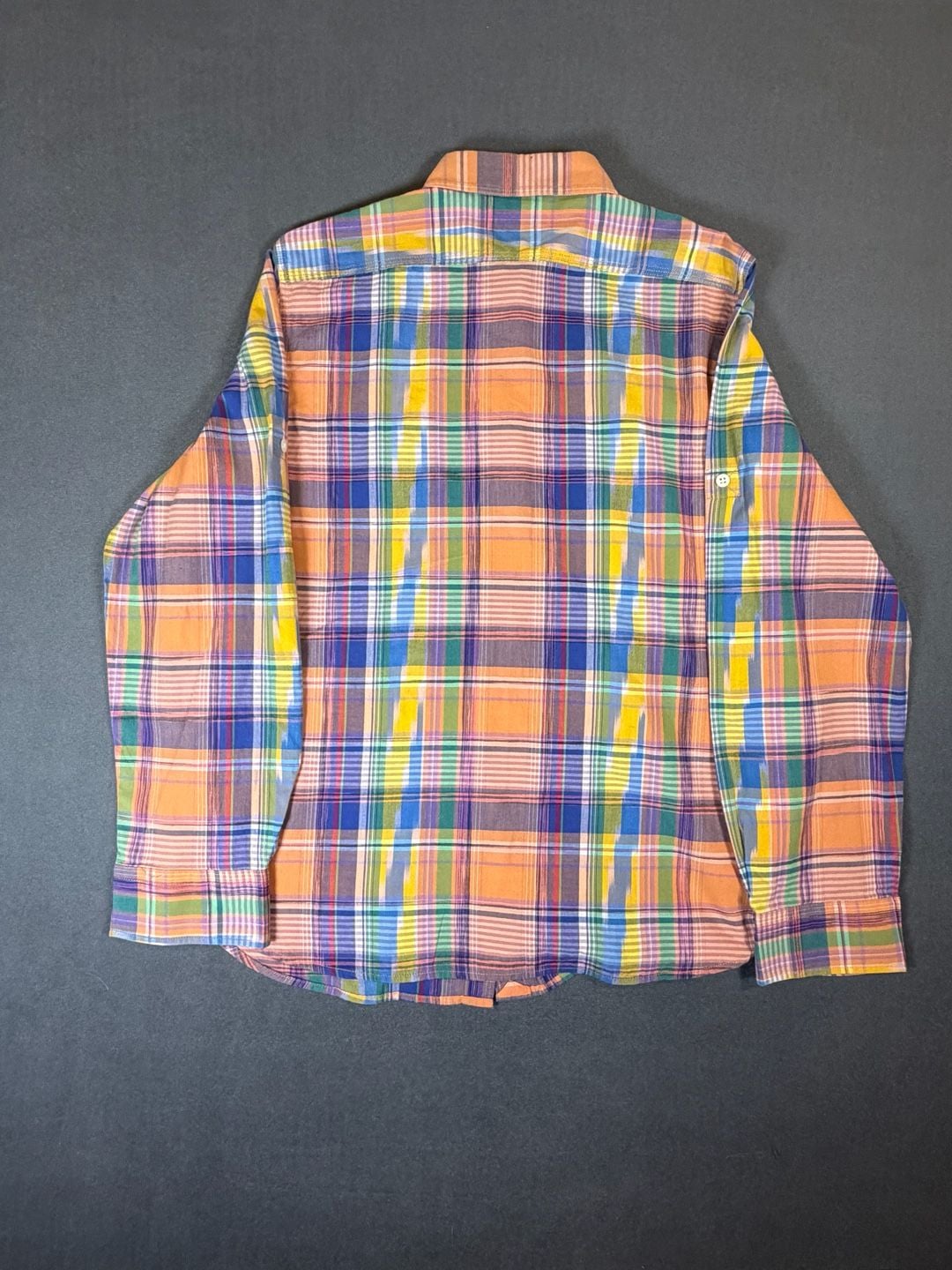 Lauren Ralph Lauren Madras Plaid Button Down Shirt Large 100% Cotton 7