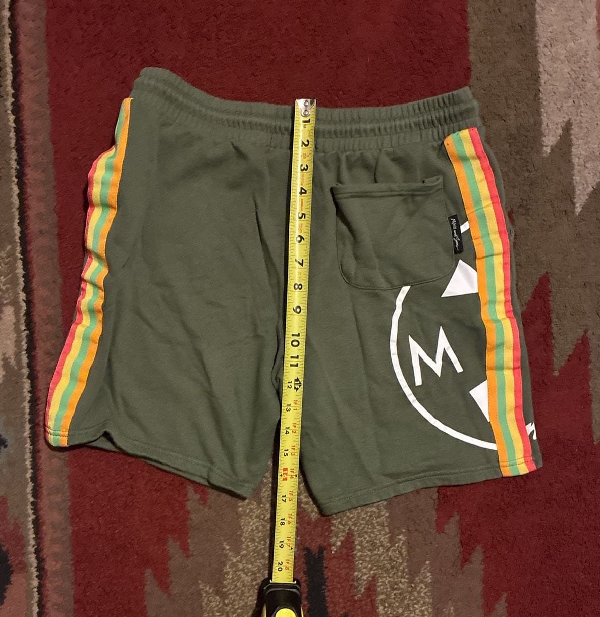 Maui and Sons Sweat Shorts Size L Green Logo Surf Co 8