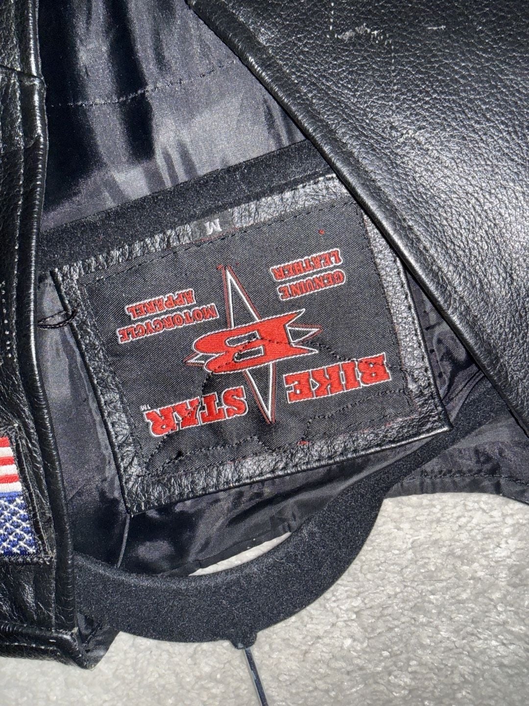 Bike Star Leather Motorcycle Vest Size M Black Harley Davidson Patches 3