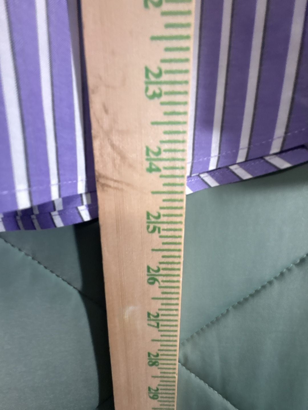 Talbots Button Down Shirt Size 12P Purple White Striped Wrinkle Resistant 7