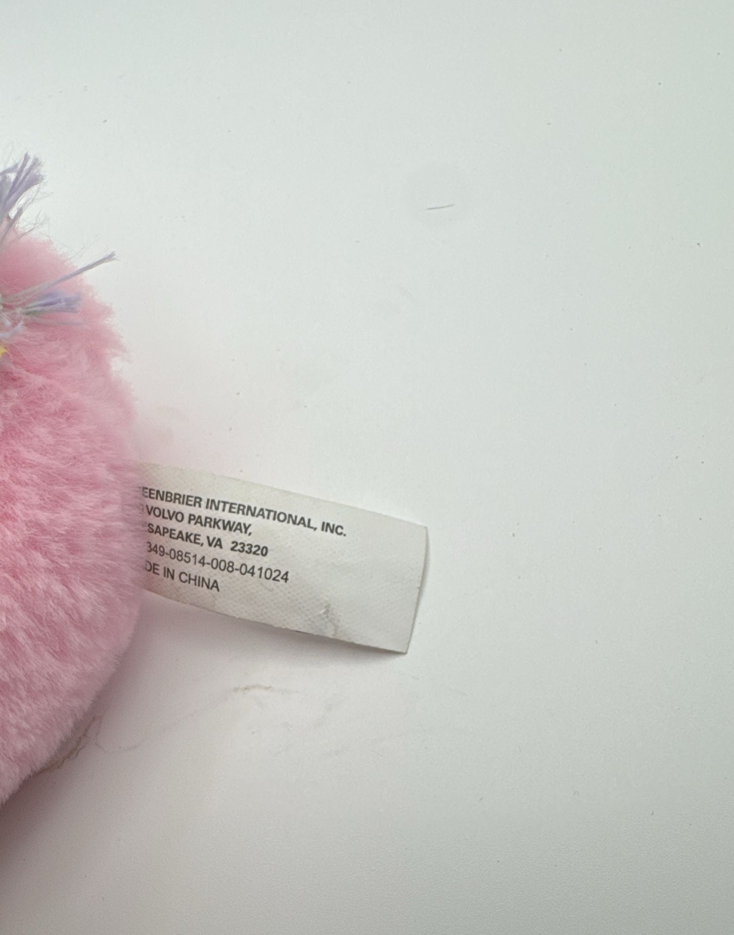 Greenbrier International Pink Unicorn Plush Rainbow Mane 6