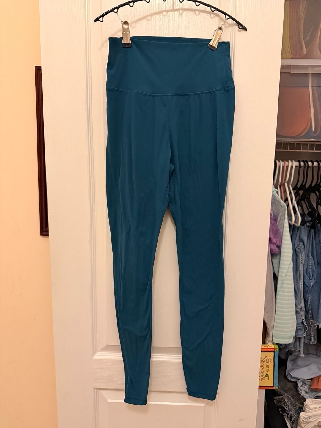 Sunzel Leggings Size M Teal High Waisted Workout Athletic Pants 2