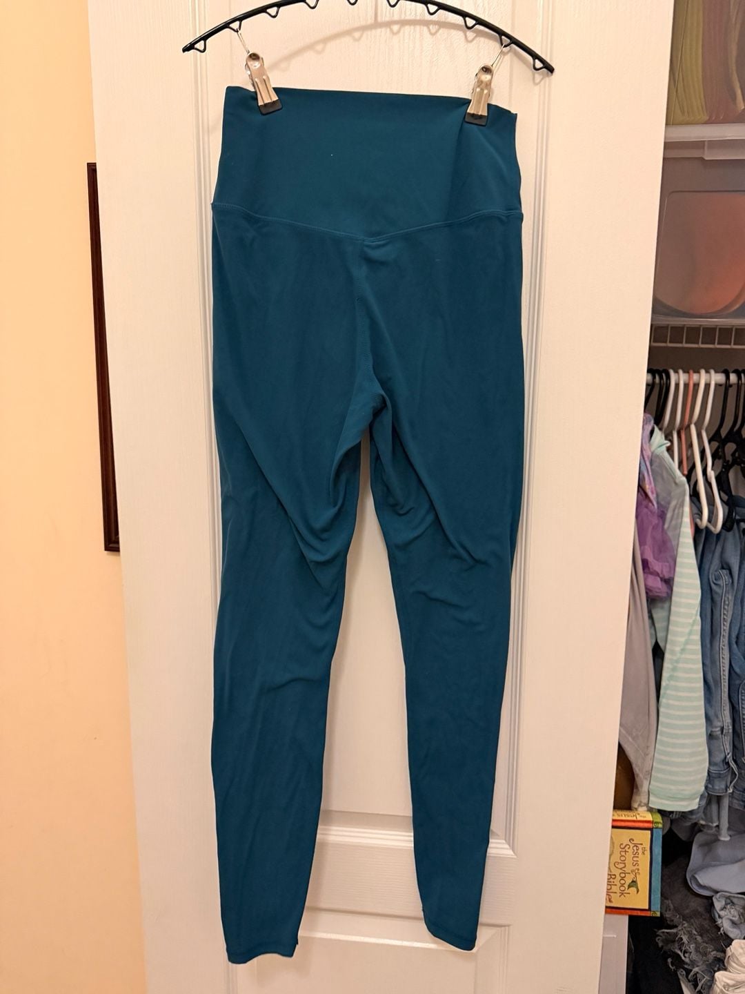 Sunzel Leggings Size M Teal High Waisted Workout Athletic Pants 3