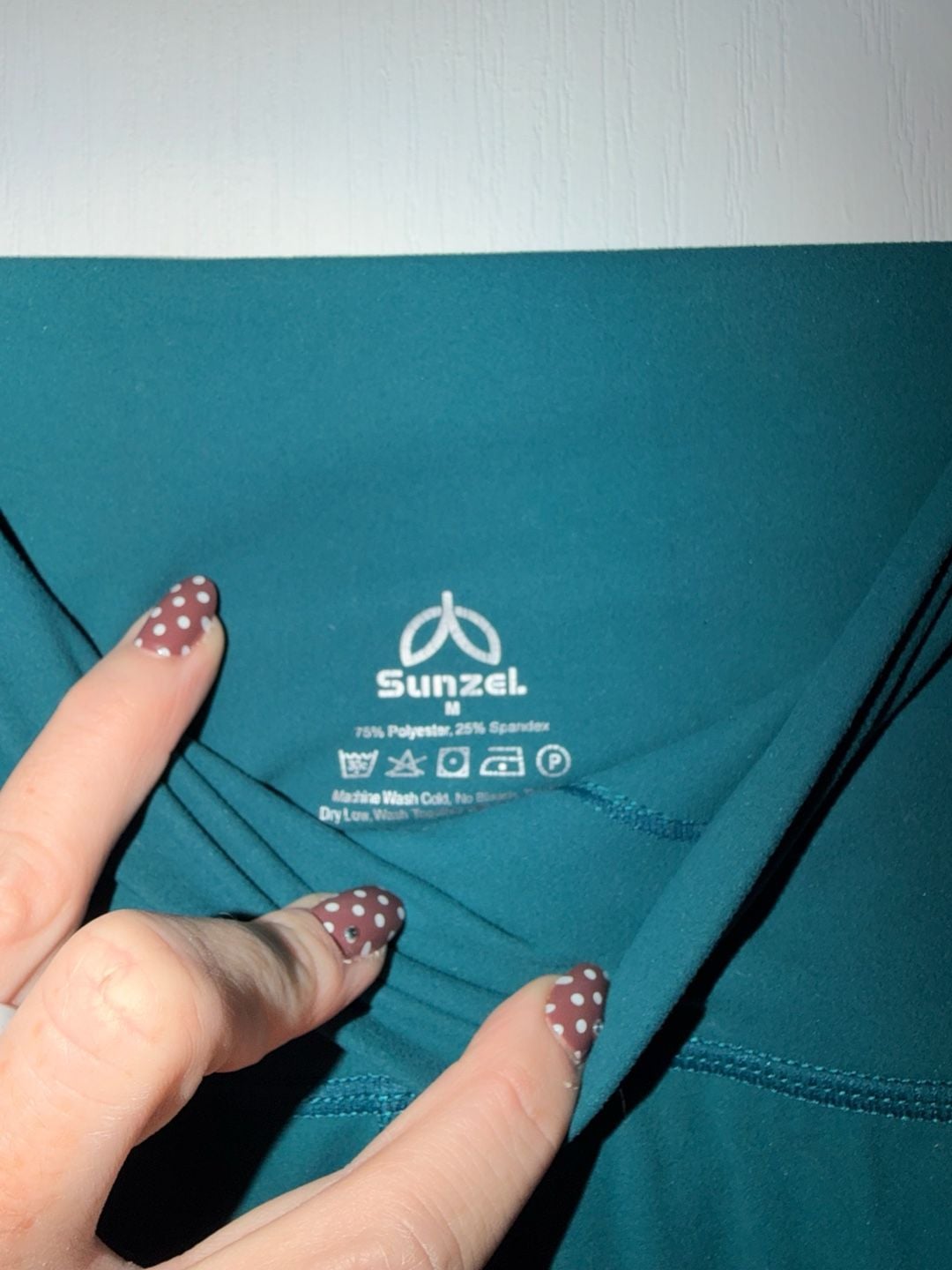 Sunzel Leggings Size M Teal High Waisted Workout Athletic Pants 4