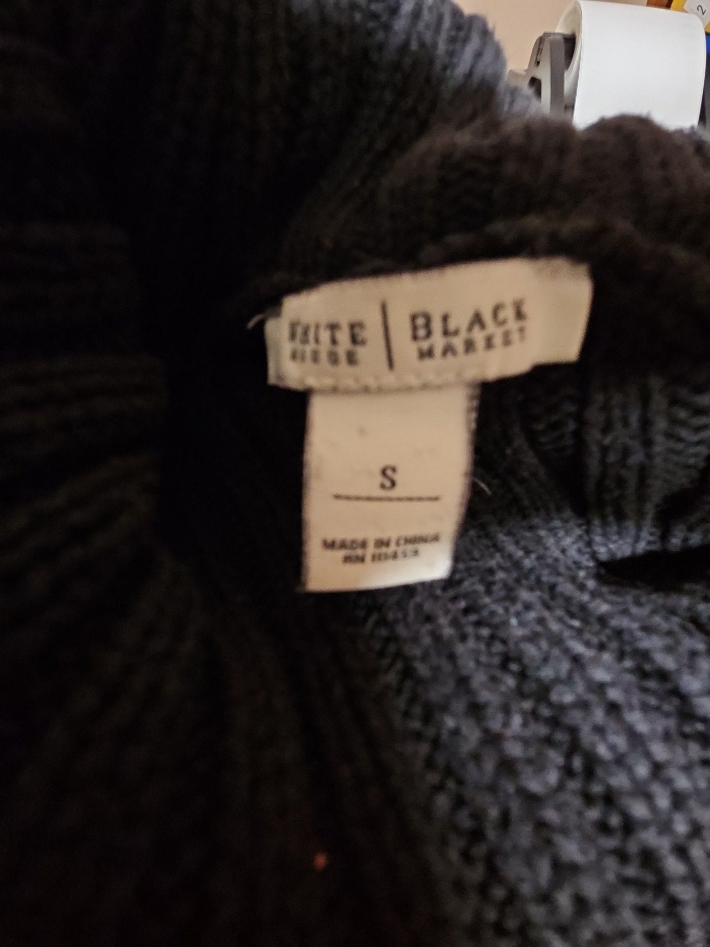 (546) White House Black Market Turtleneck Sweater Size S Black 4