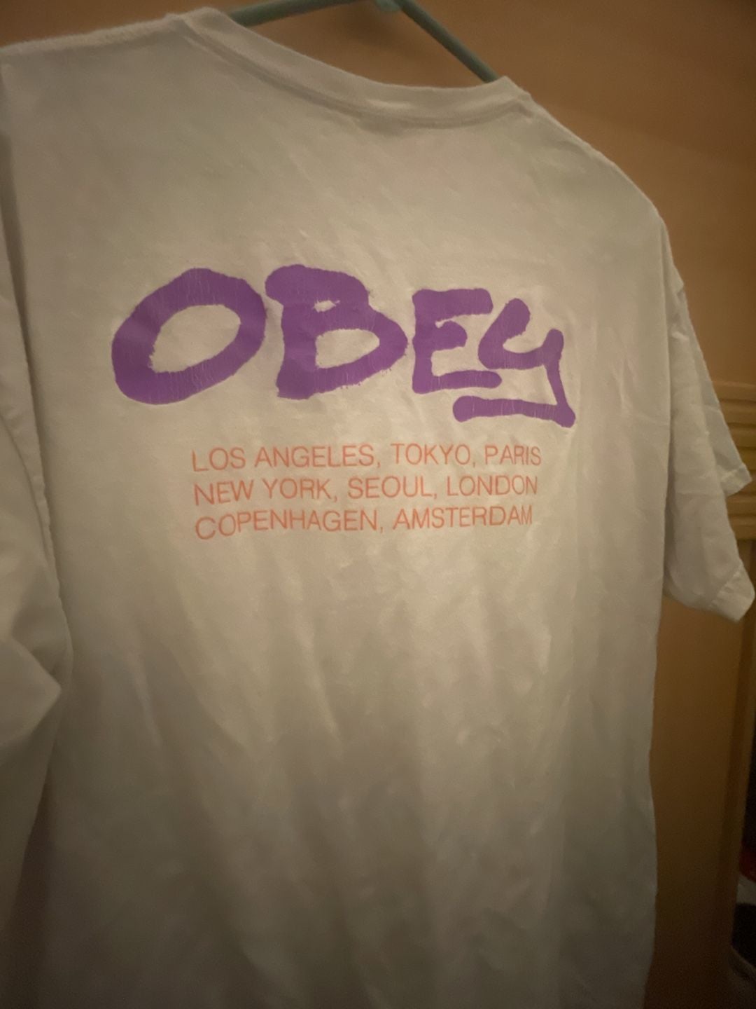 Obey Graffity T-Shirt Size XL White Worldwide Locations 6