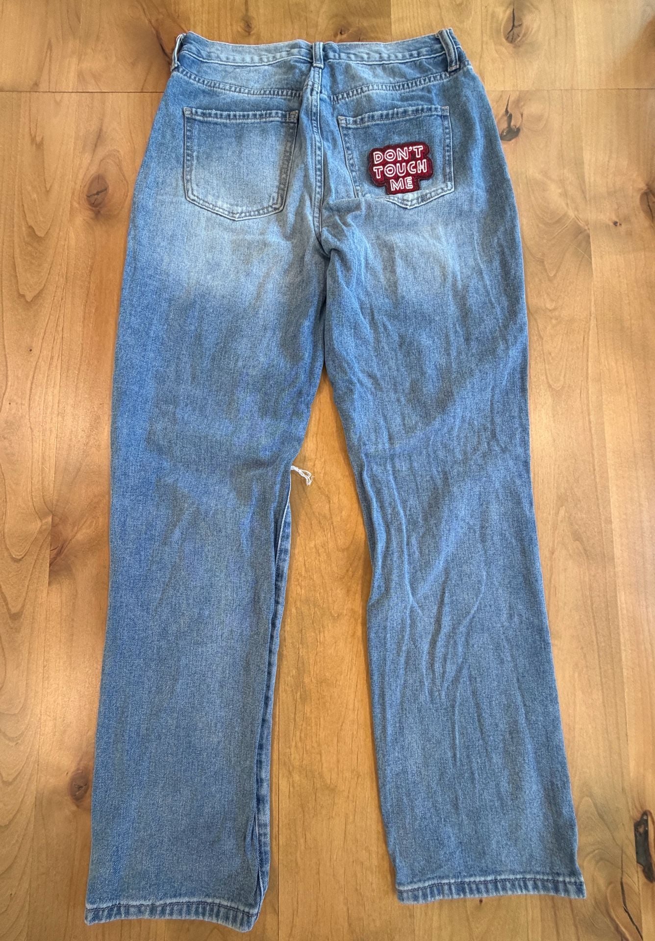 Fashion Nova Distressed Patch Jeans Size 9 5