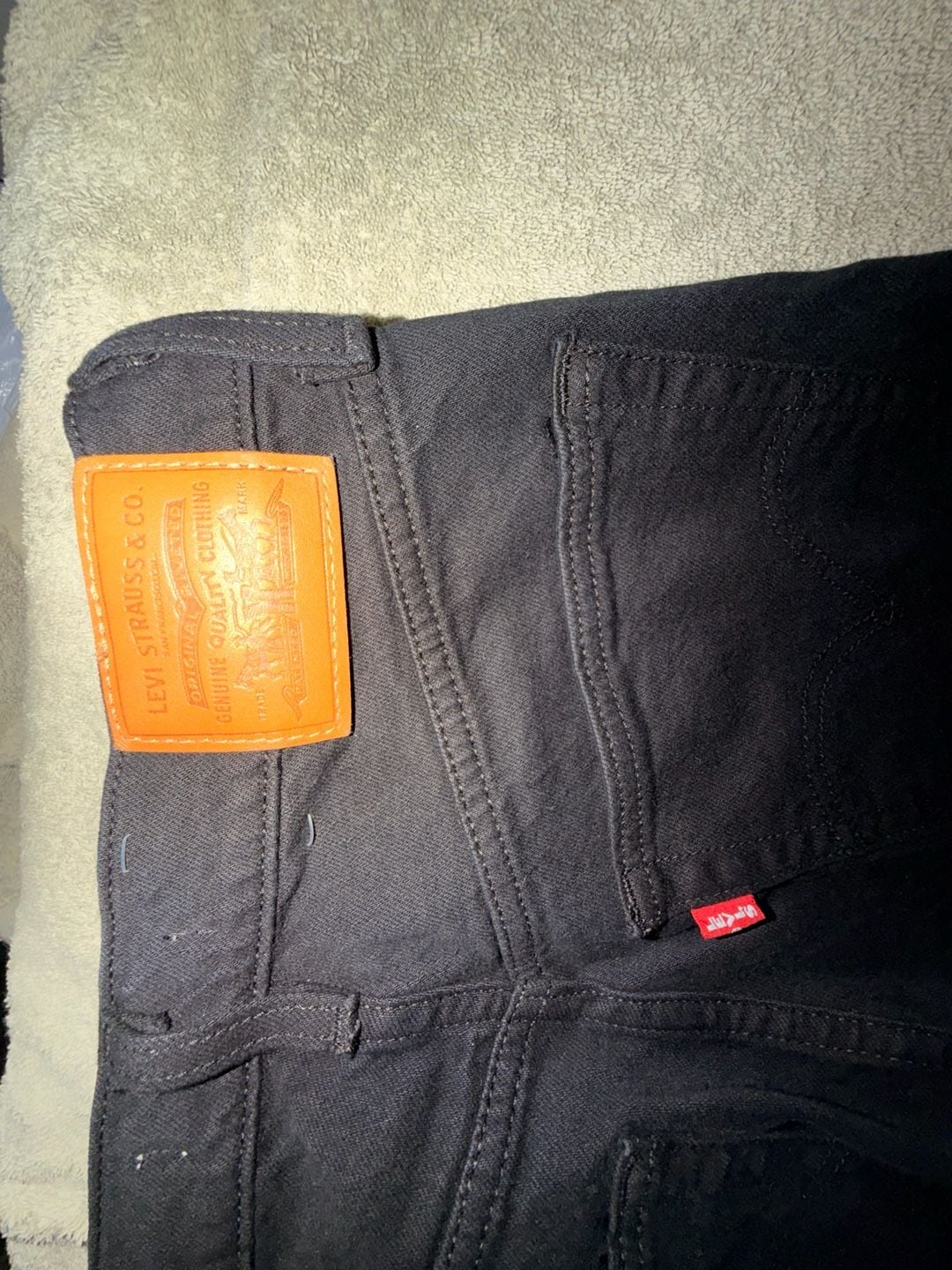 Levi's Ribcage Straight Size 27 Black Denim Jeans 8