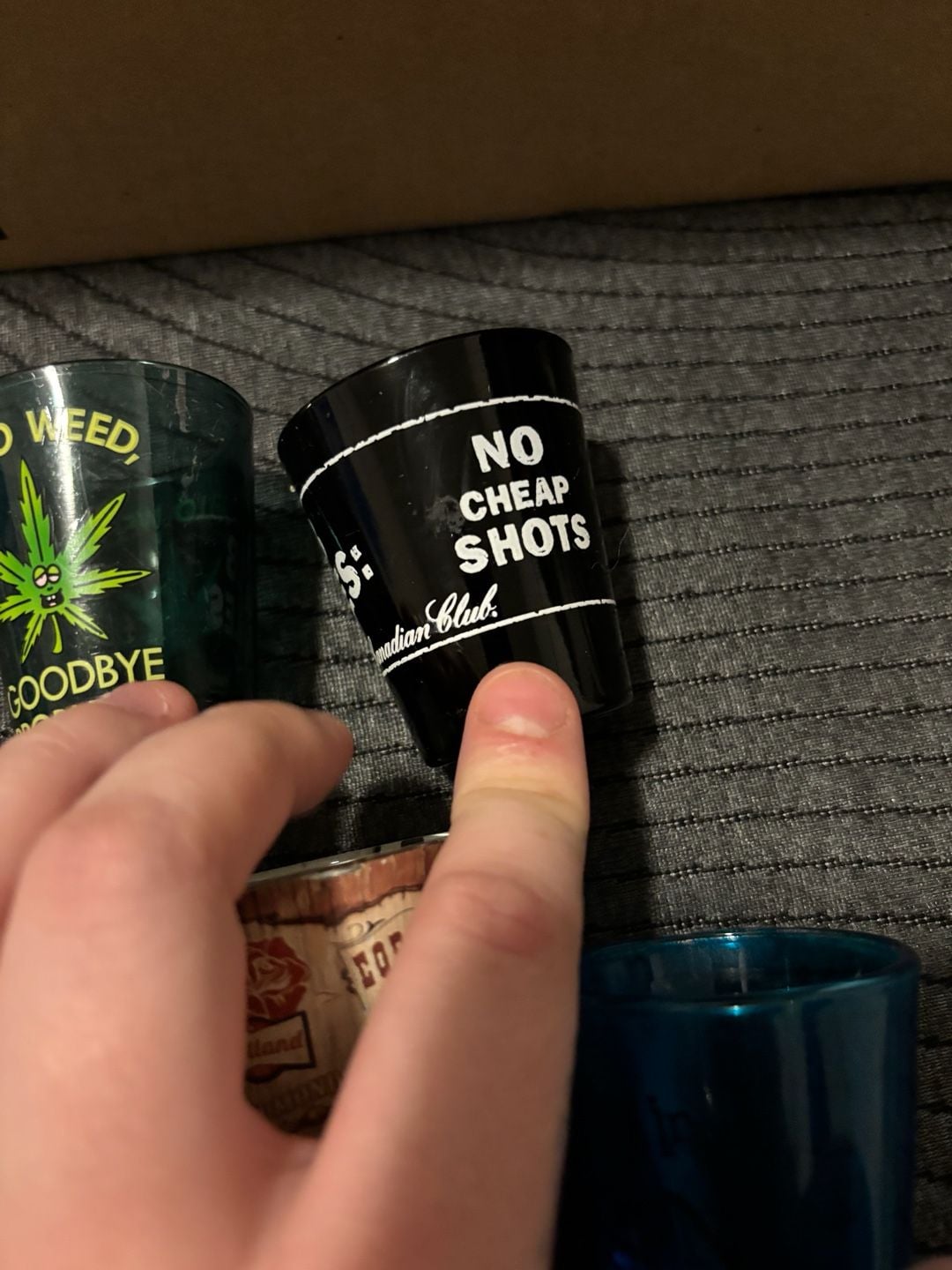 Canadian Club No Cheap Shots Black Shot Glass 1