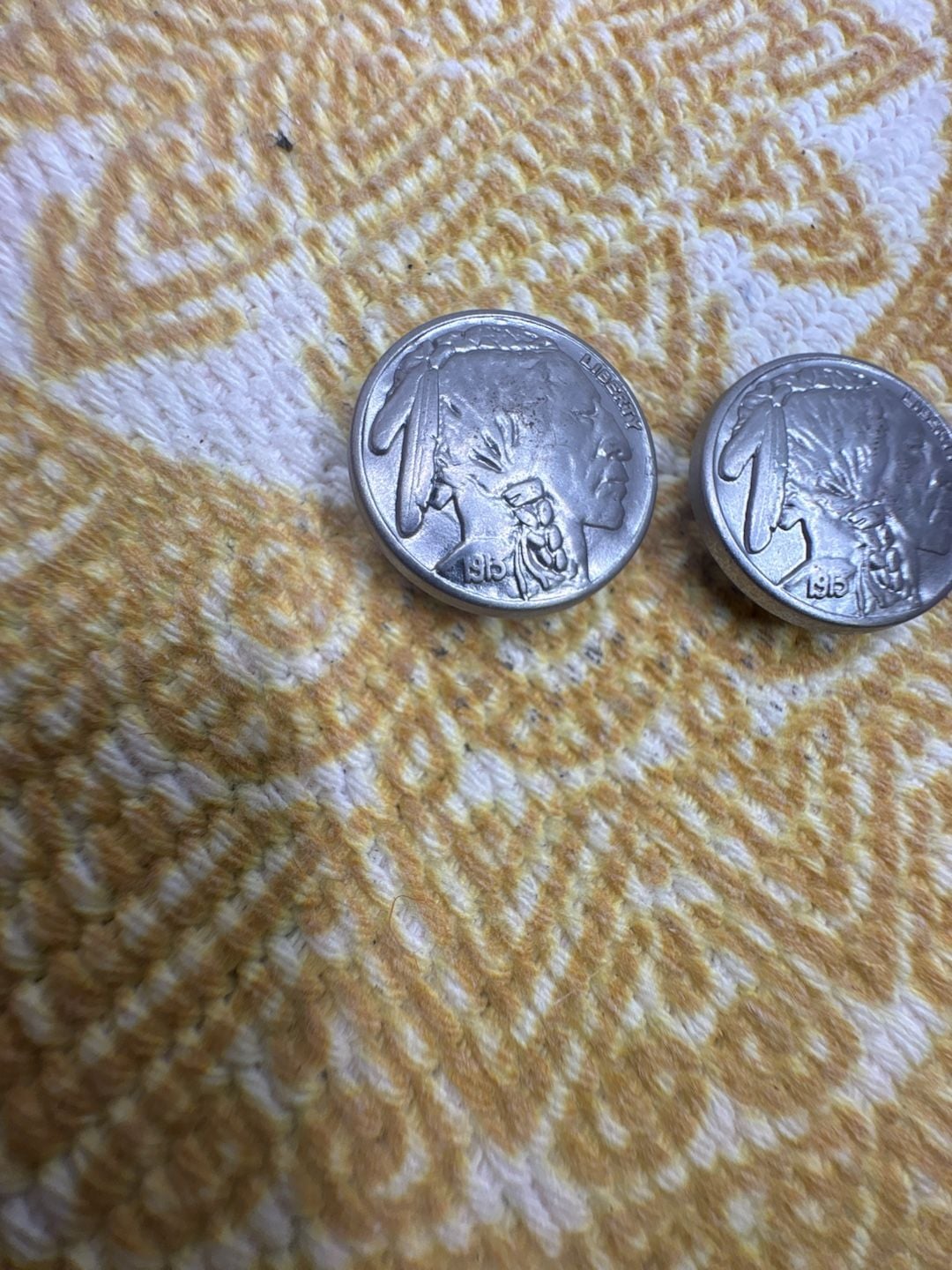 Leather Factory - Buffalo Nickel Indian Head Coin Snaps Rivets - Set Of 3 2