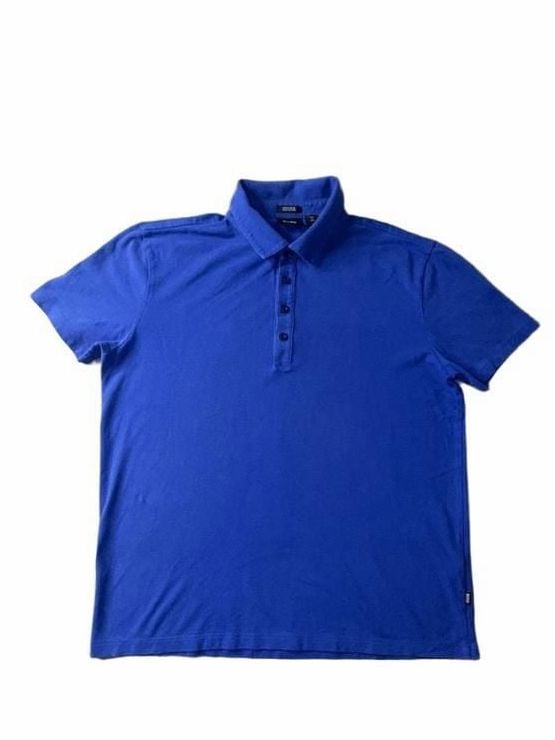 Hugo Boss Regular Fit Pima Cotton Polo Shirt Size L Blue 2