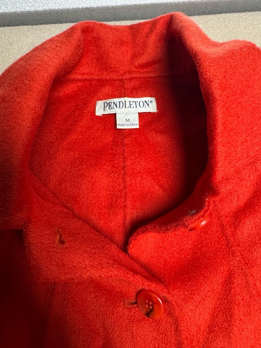Pendleton Blazer Size M Red Merino Wool Button Up Jacket 3
