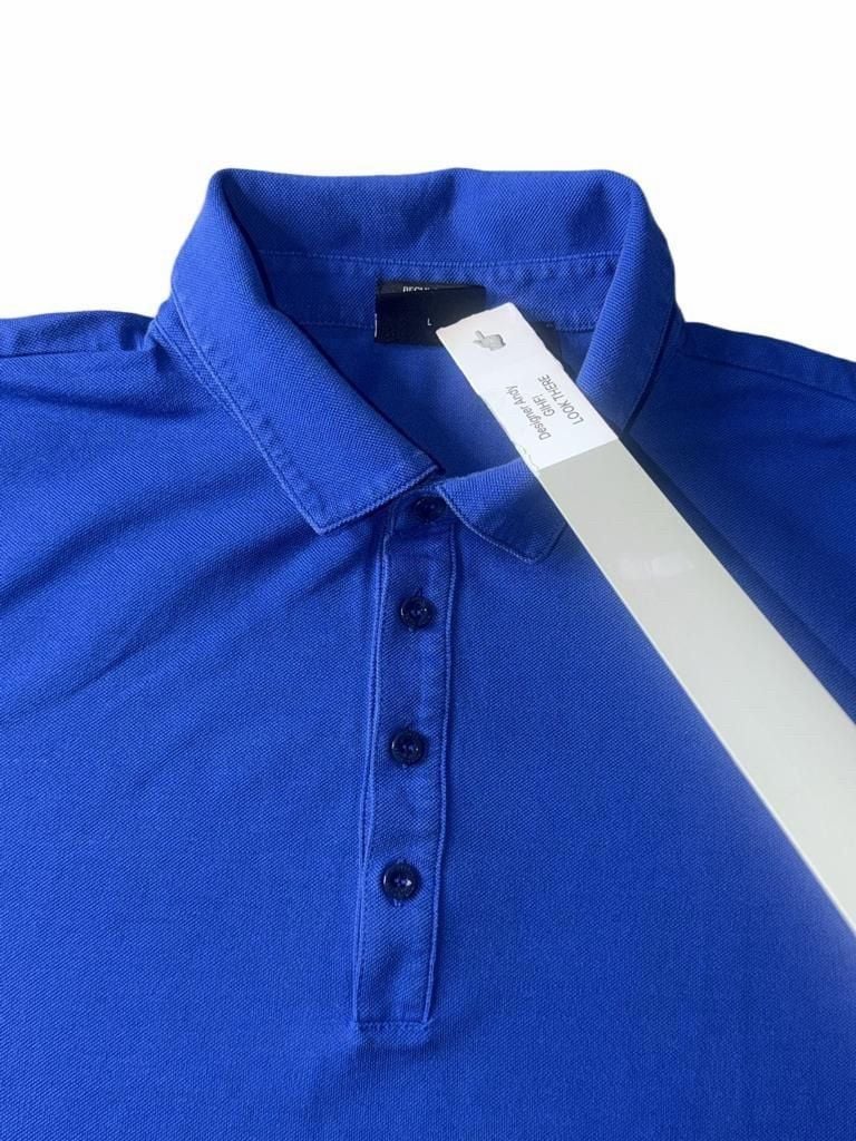 Hugo Boss Regular Fit Pima Cotton Polo Shirt Size L Blue 5
