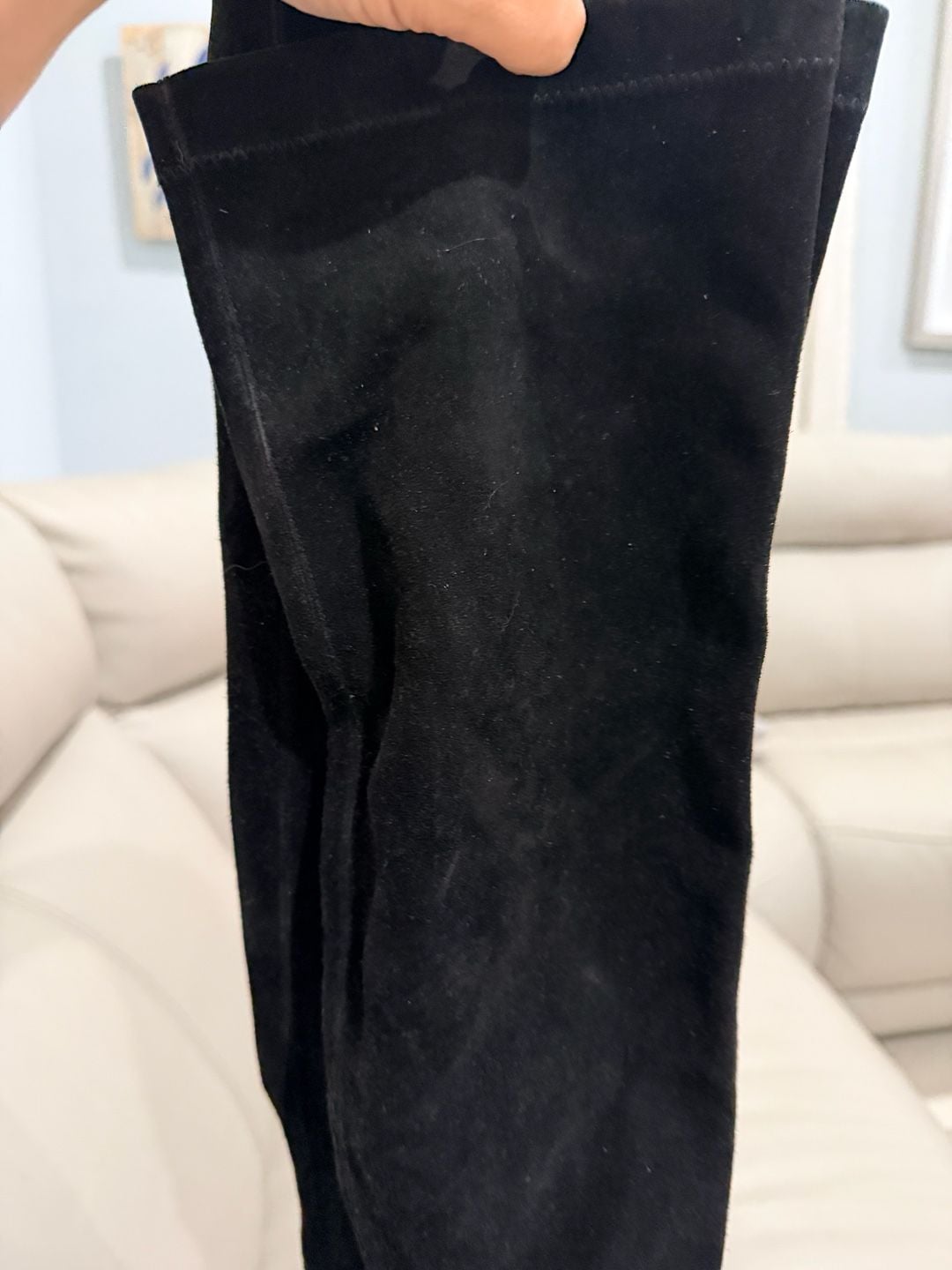Alexa Wagner Over-The-Knee Suede Boots And Python Pumps 4