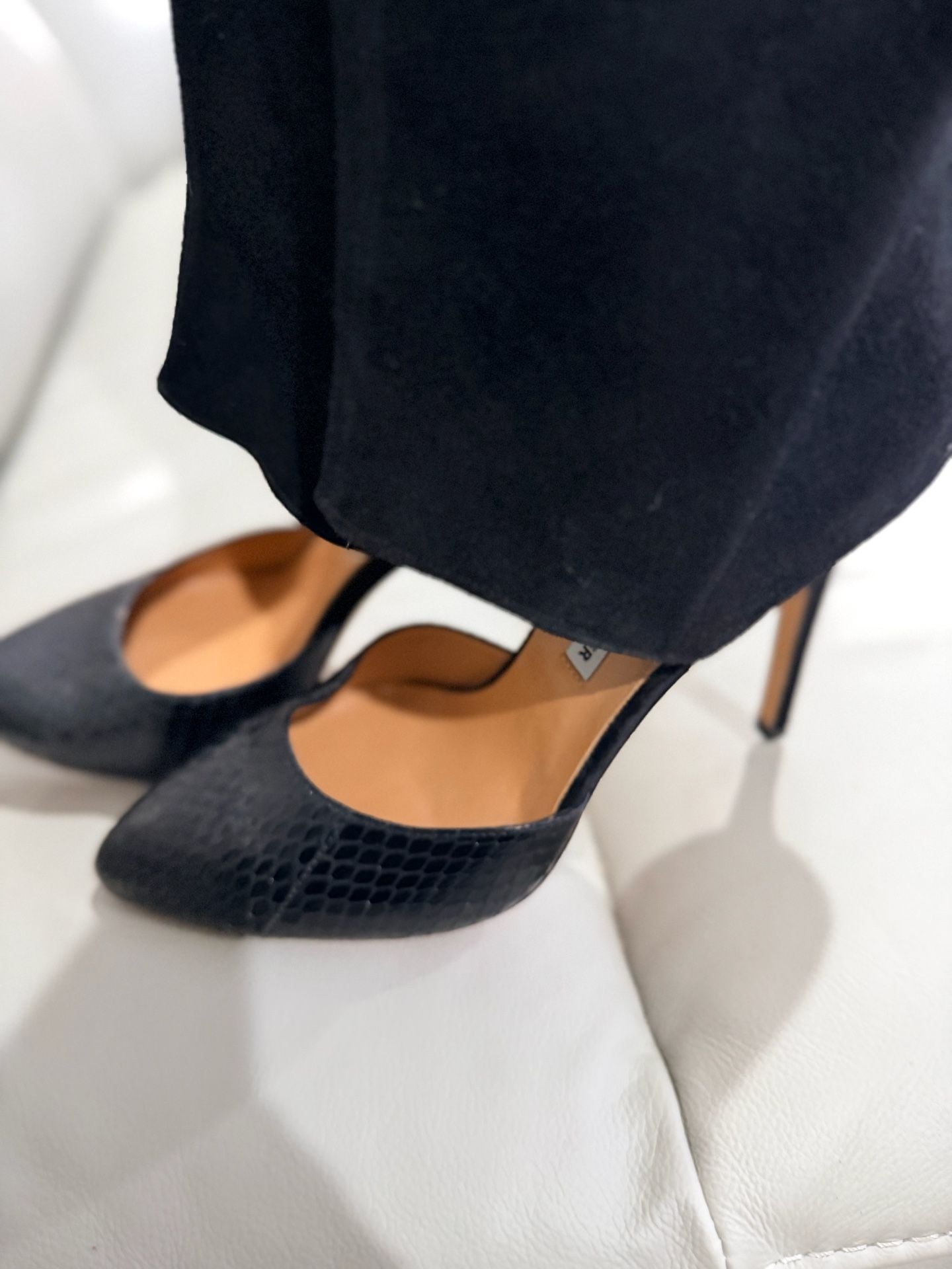 Alexa Wagner Over-The-Knee Suede Boots And Python Pumps 5