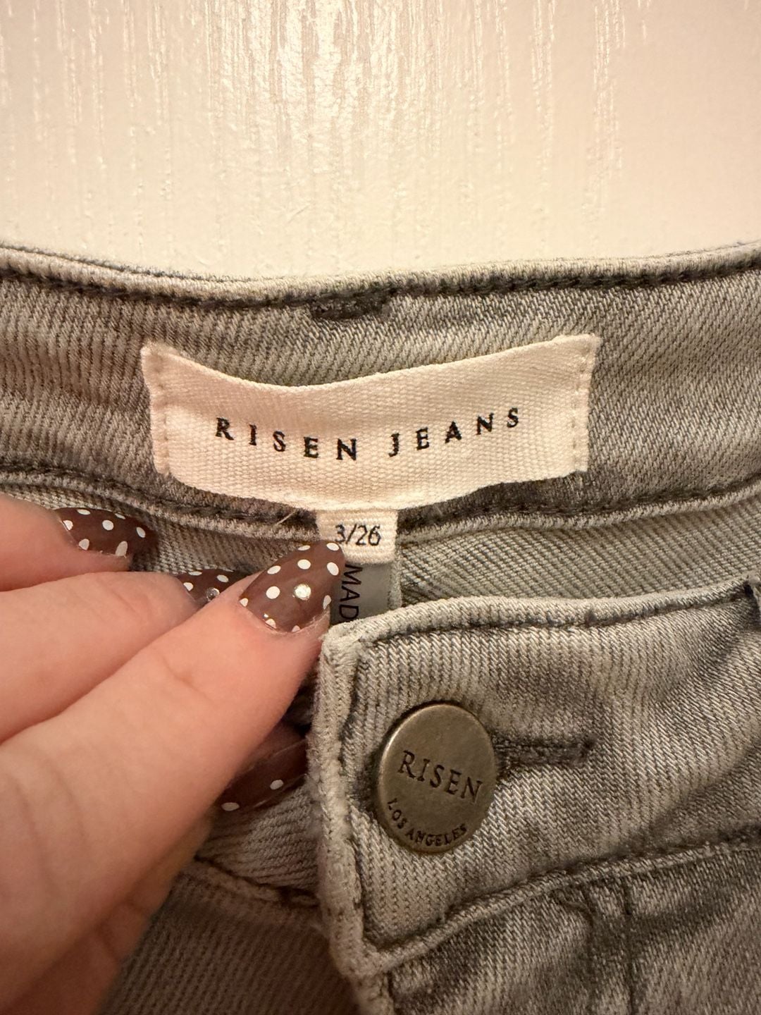 Risen Jeans Wide Leg Pintuck Jeans Size 3/26 Grey Denim 4