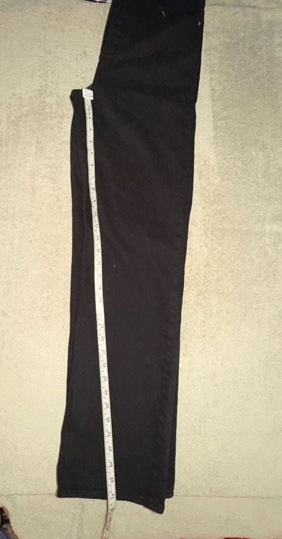 Levi's Ribcage Straight Size 27 Black Denim Jeans 9