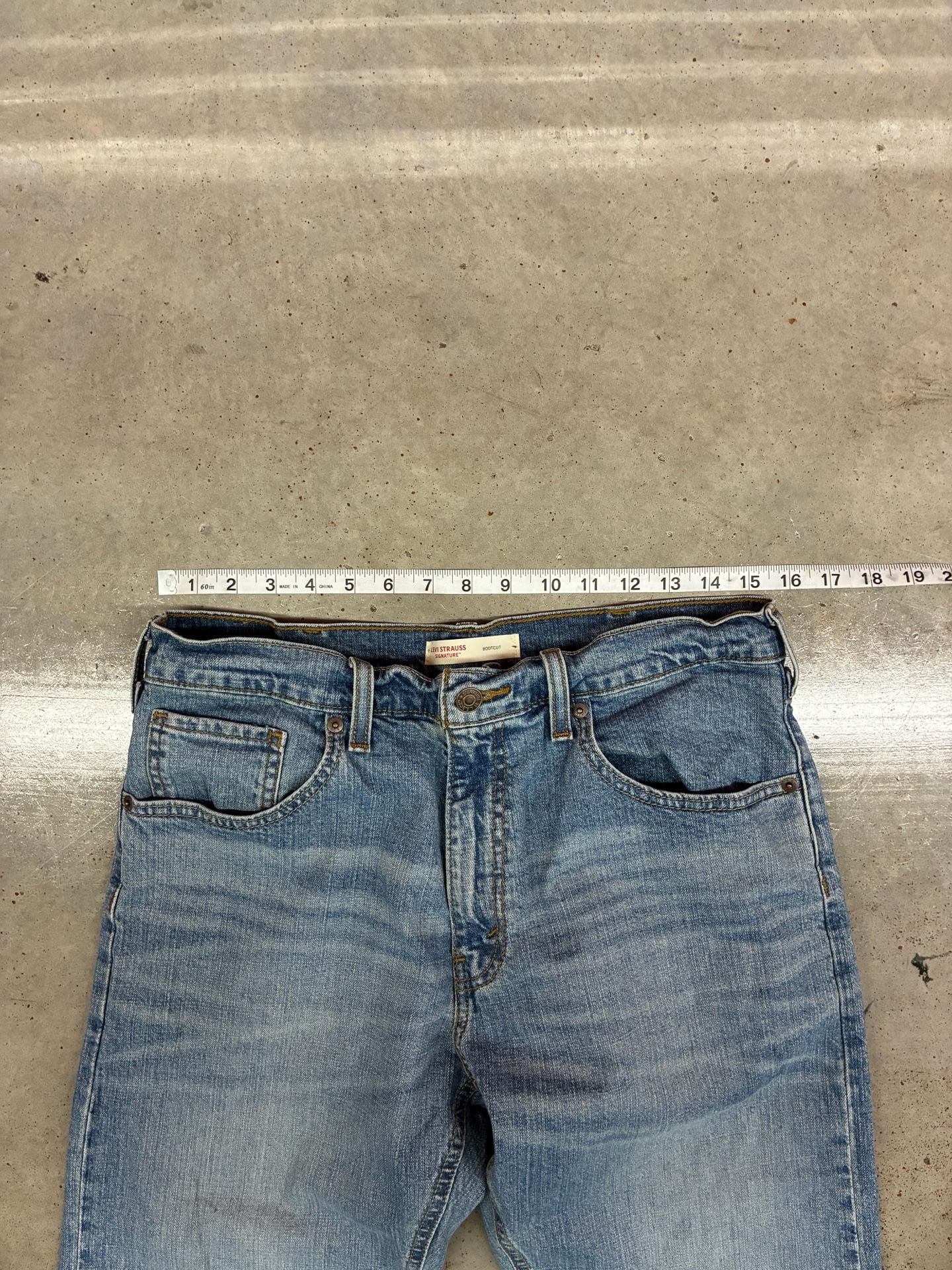 Levi Strauss Signature Bootcut Jeans Size W32 L34 Blue Denim 7