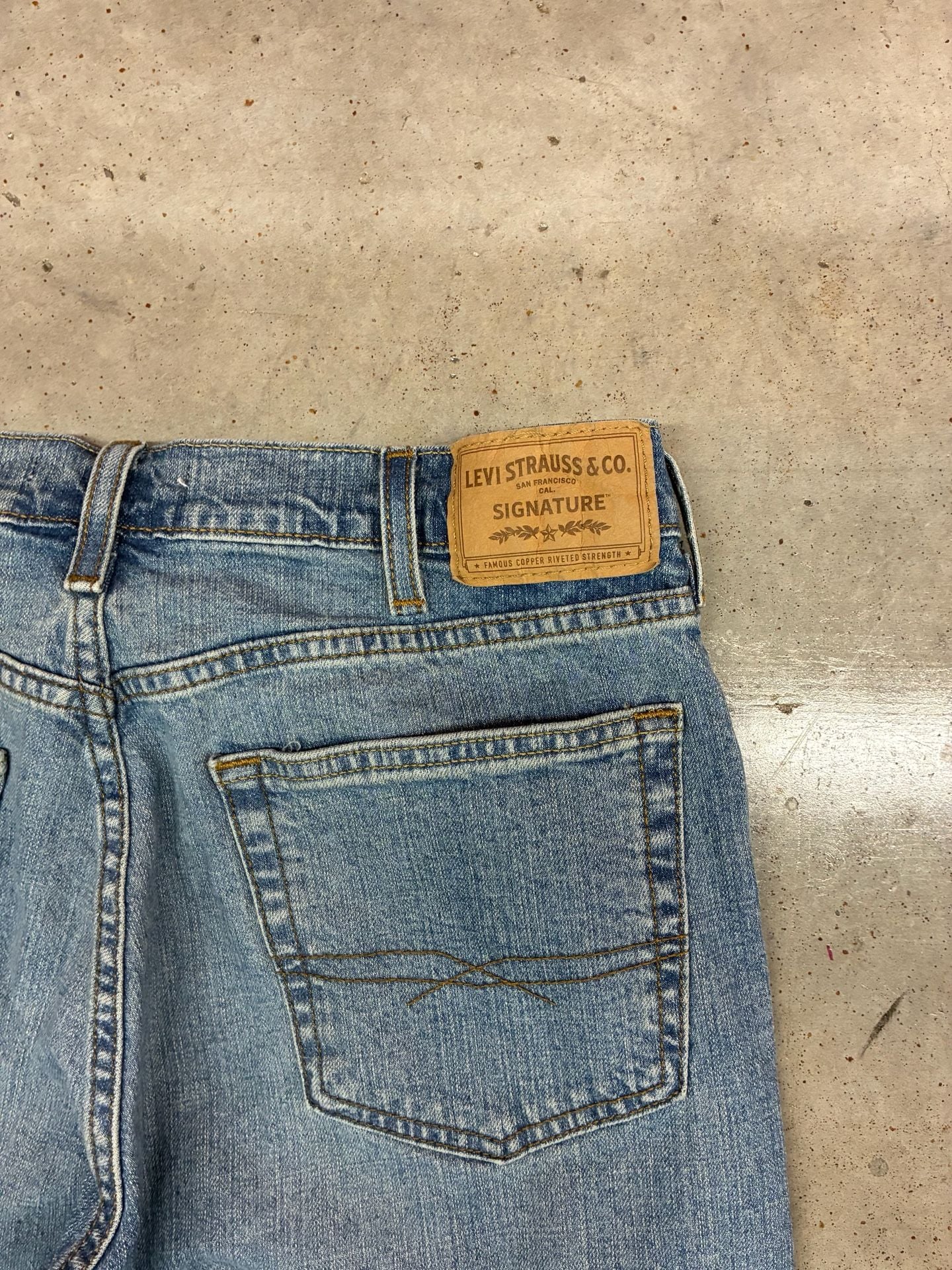Levi Strauss Signature Bootcut Jeans Size W32 L34 Blue Denim 10