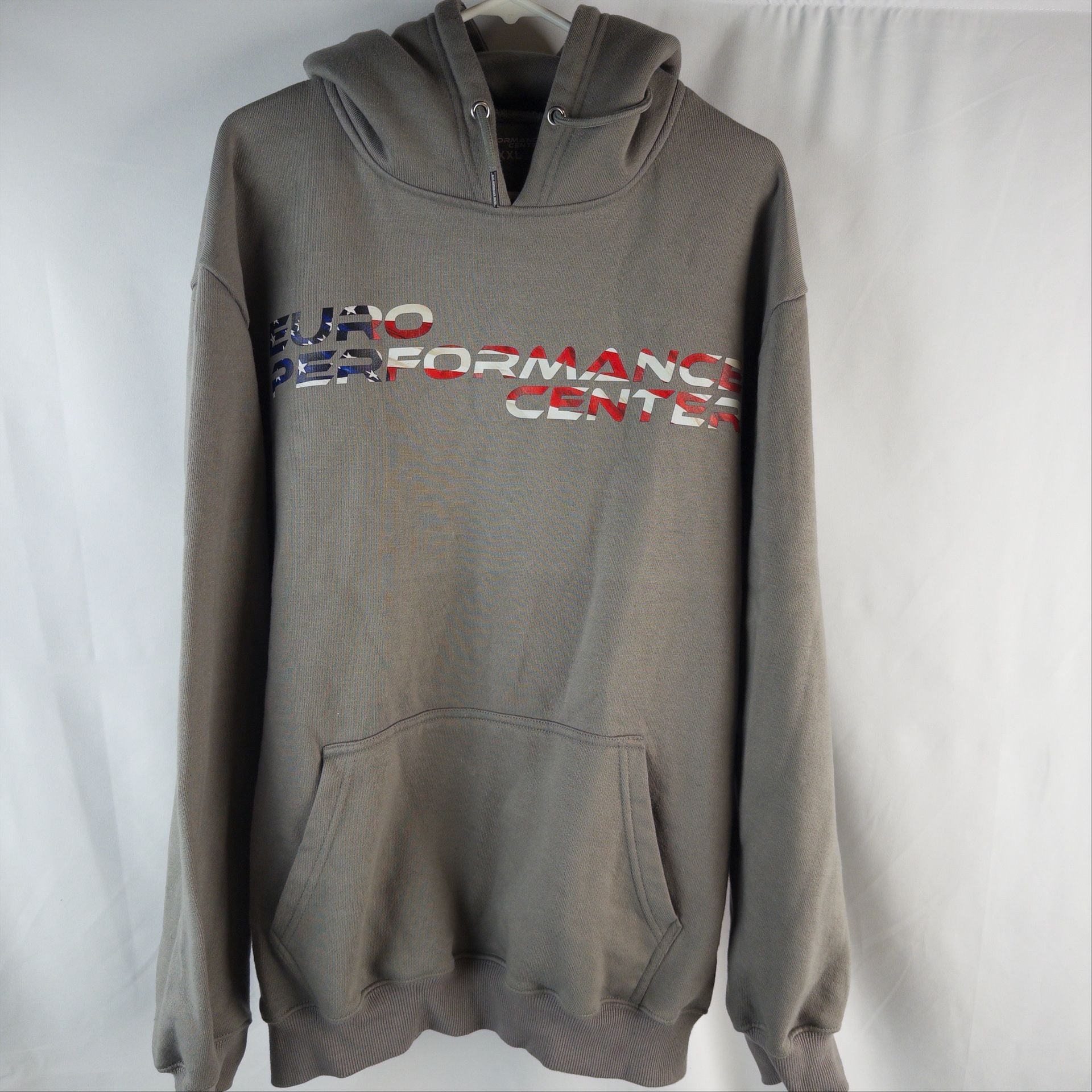 Euro Performance Center Hoodie Size XXL Gray USA Flag Logo Pullover 2