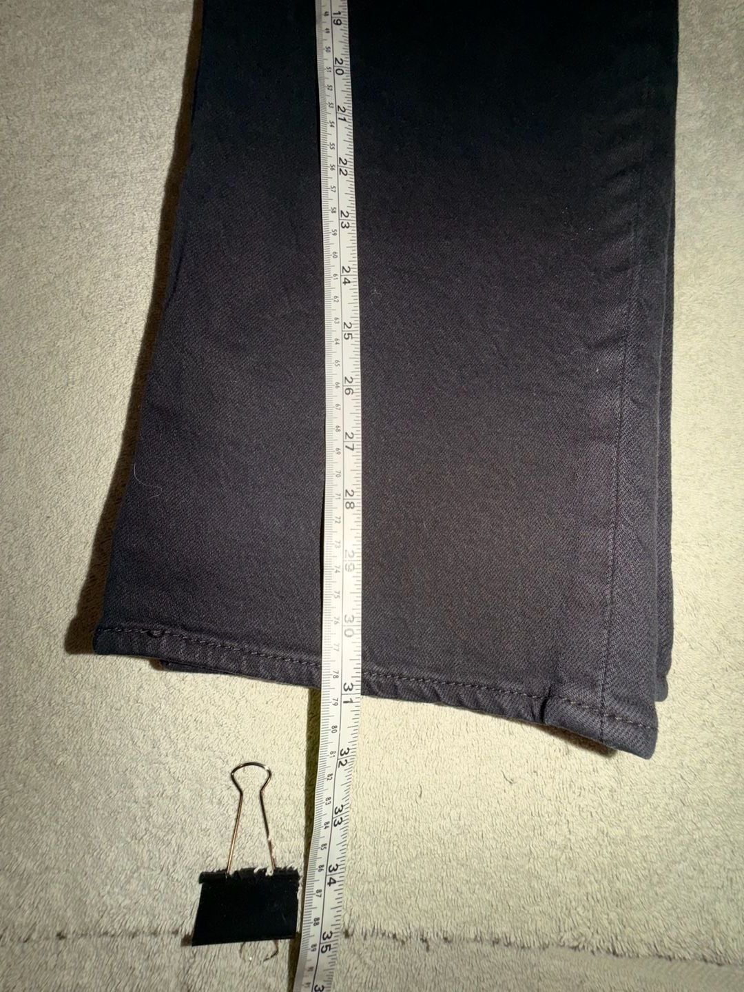 Levi's Ribcage Straight Size 27 Black Denim Jeans 10