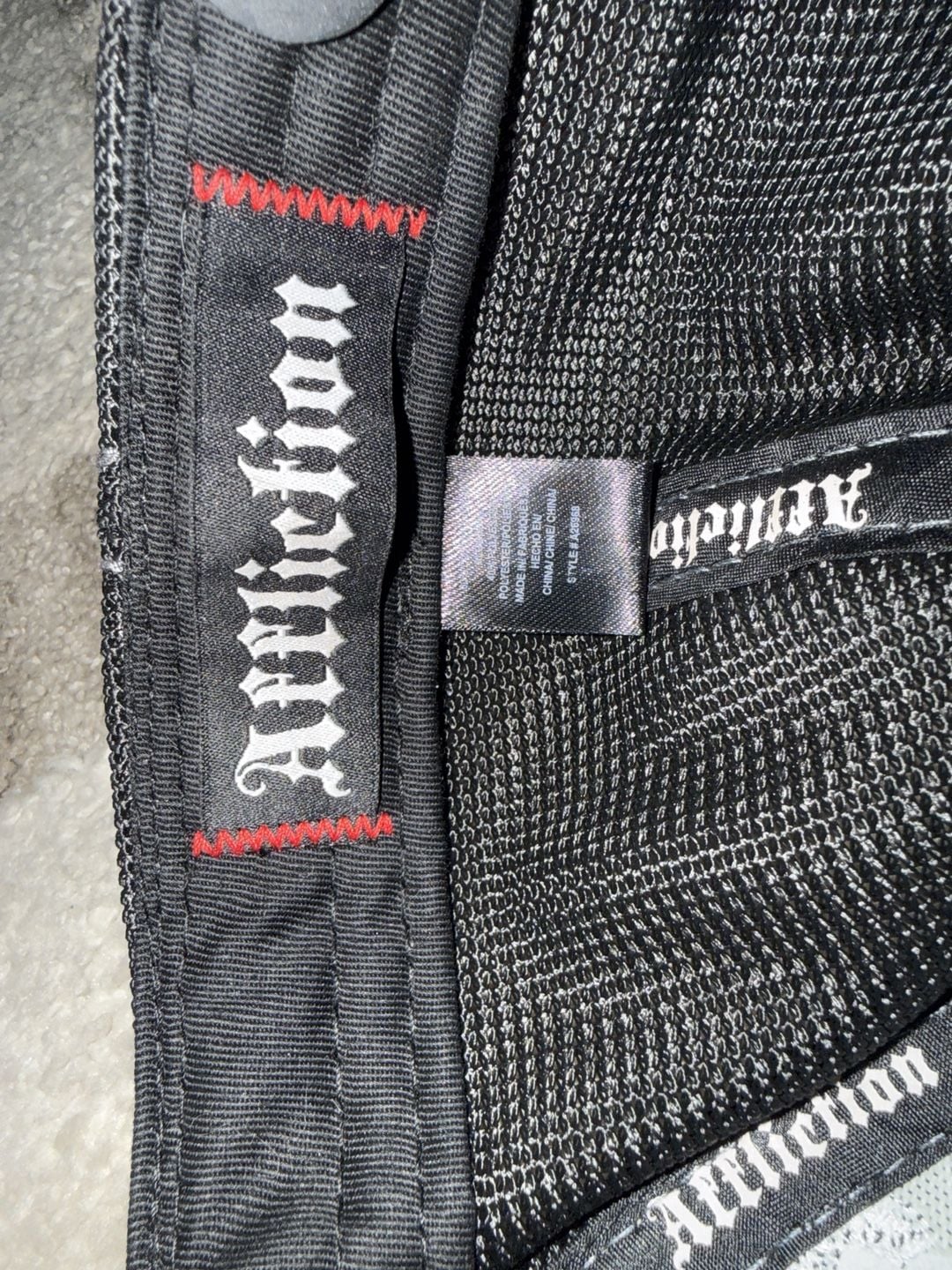Affliction Trucker Hat Black Cross Distressed 3