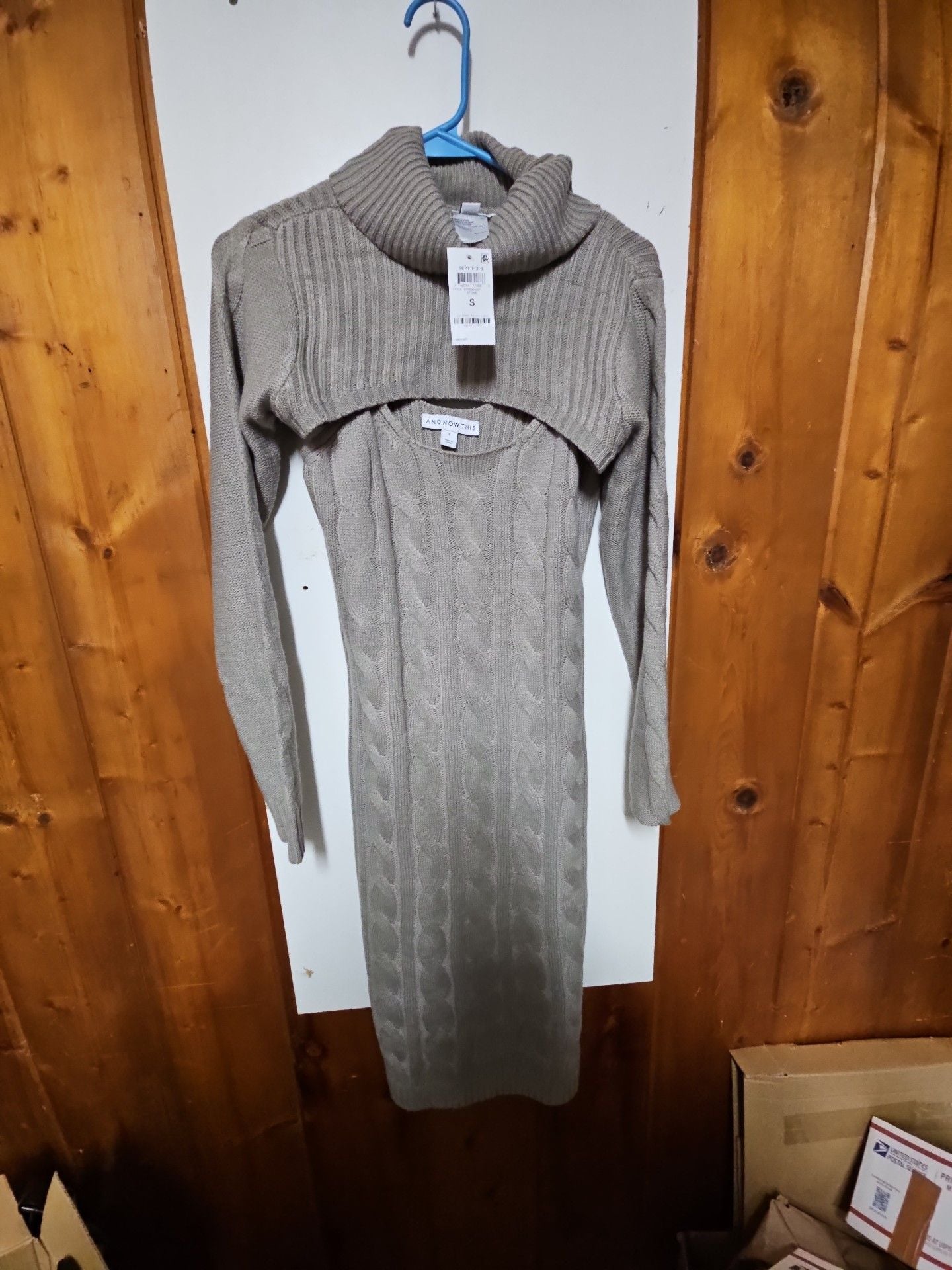 (547) And Now This Ribbed Sweater Dress Size S 1