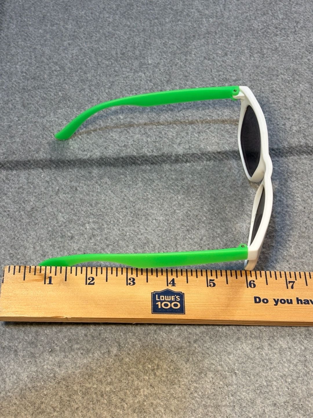 Retro Wayfarer Sunglasses White Frame Neon Green Arms 3