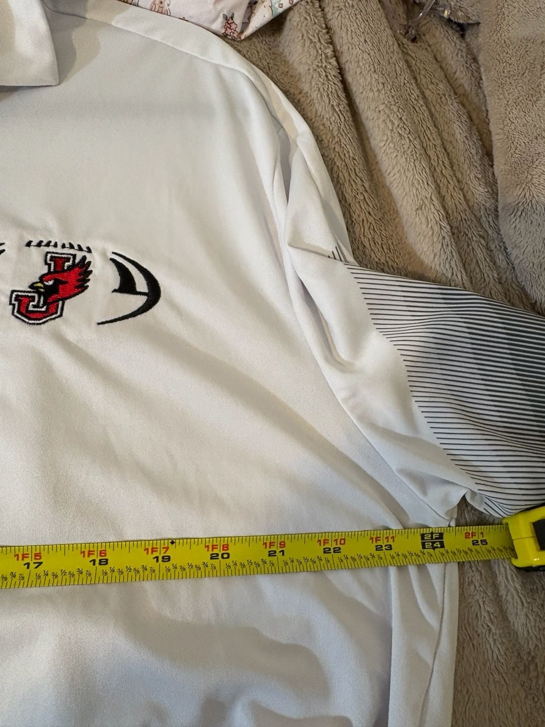 Adidas Cardinal Polo Size XL White Golf Shirt 7
