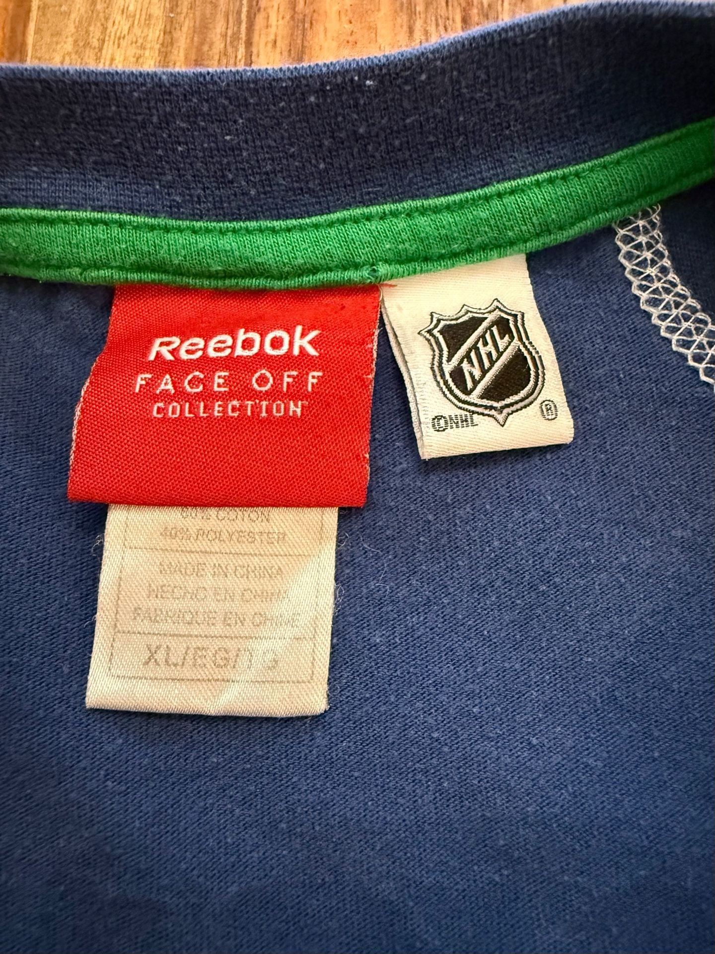 Y2K Reebok Vancouver Canucks Long Sleeve Shirt Blue 5