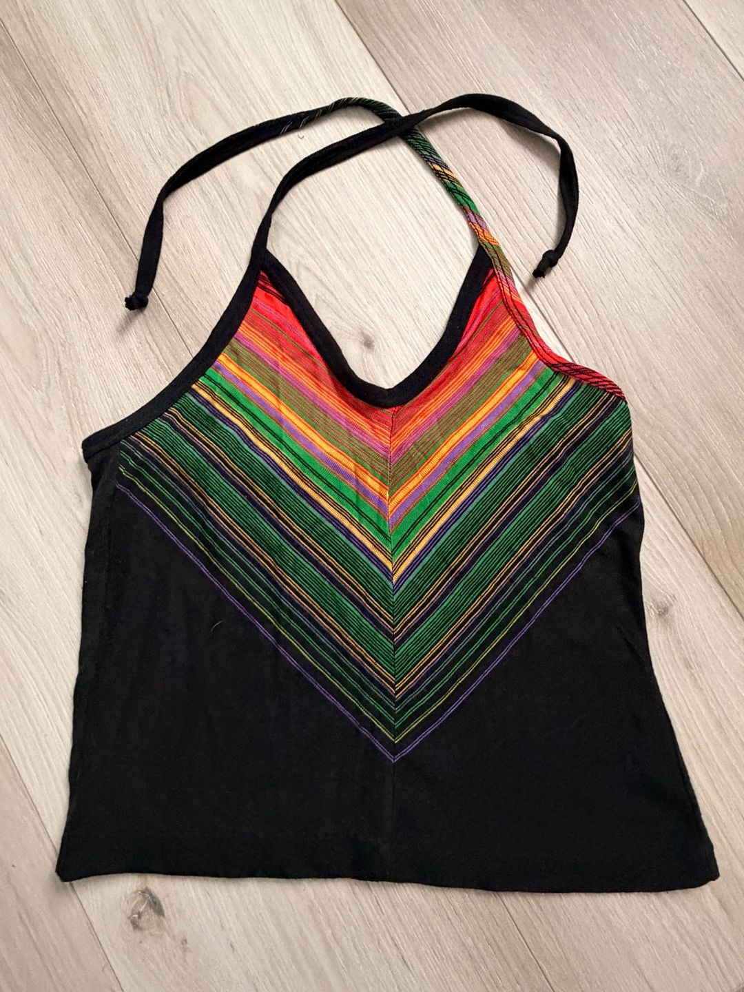 Lot Halter Top Size Medium Black Striped 2