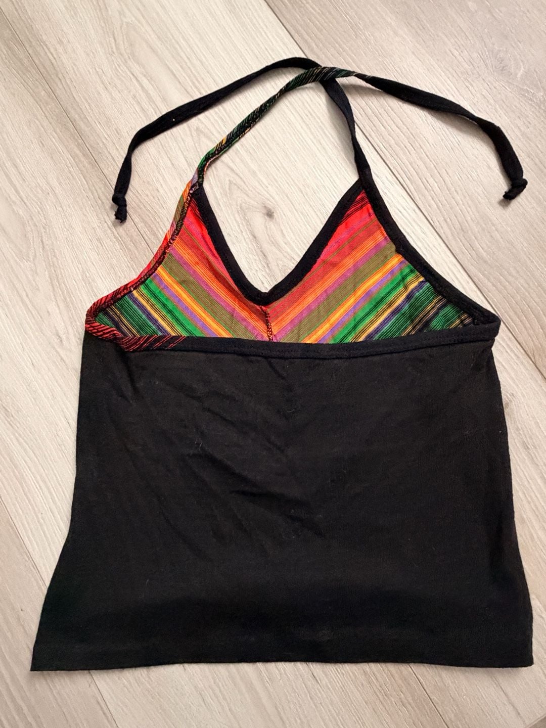 Lot Halter Top Size Medium Black Striped 4