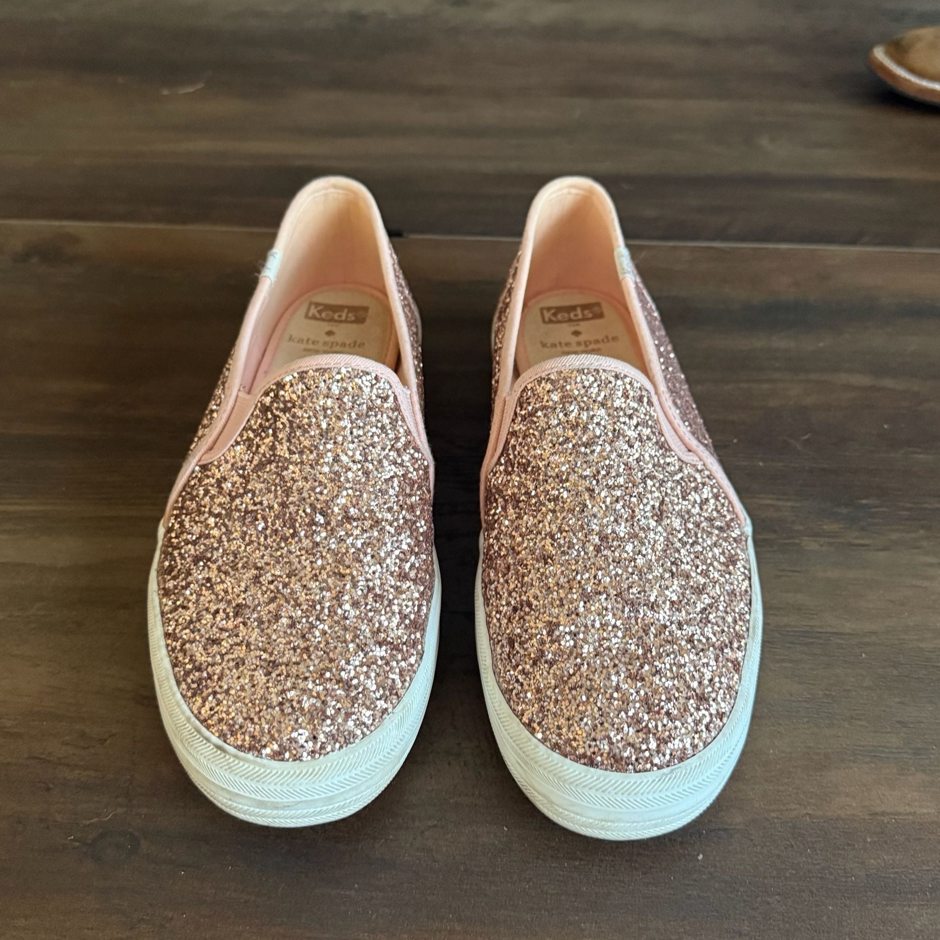 Keds Kate Spade Triple Decker Size 9 Rose Gold Glitter 2