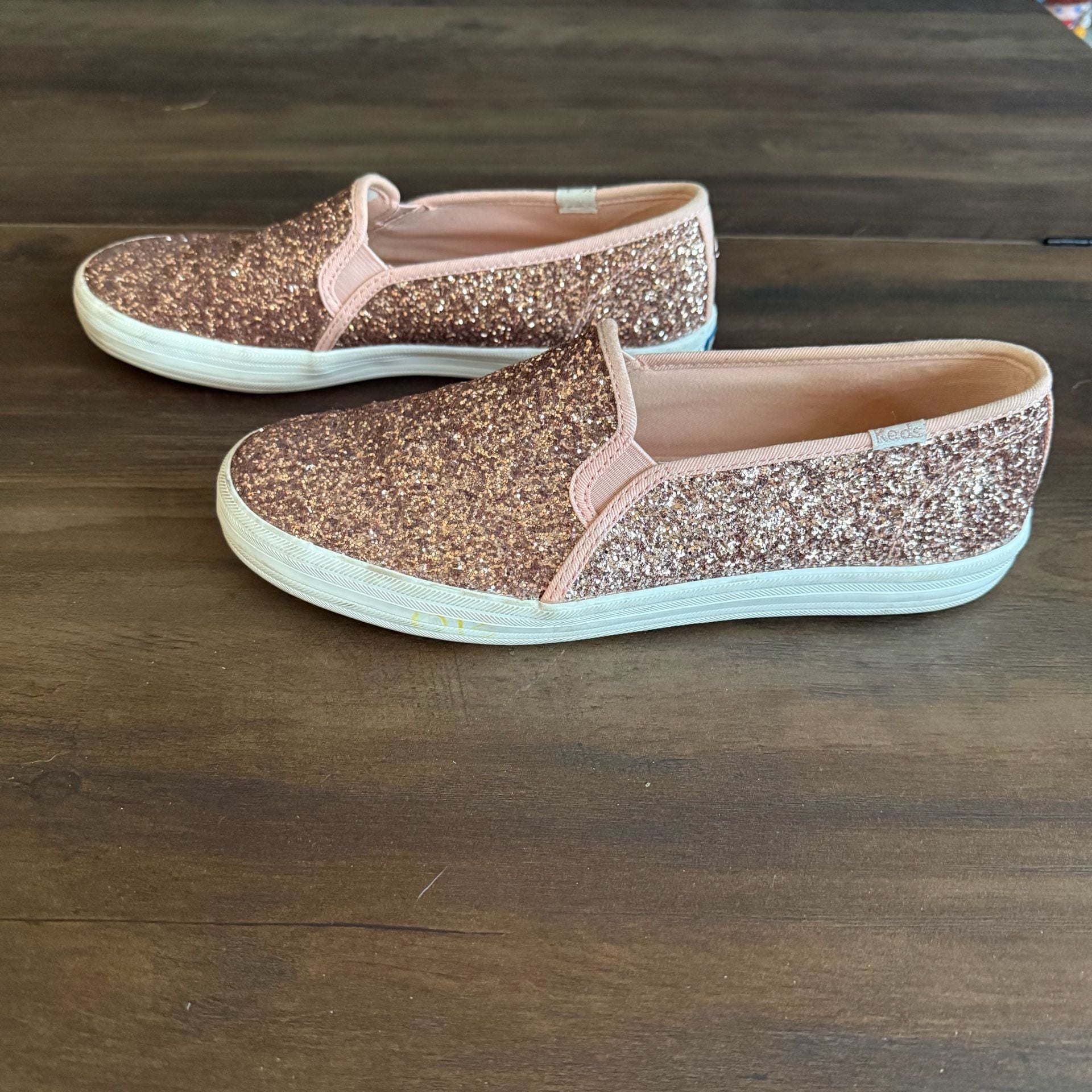 Keds Kate Spade Triple Decker Size 9 Rose Gold Glitter 3