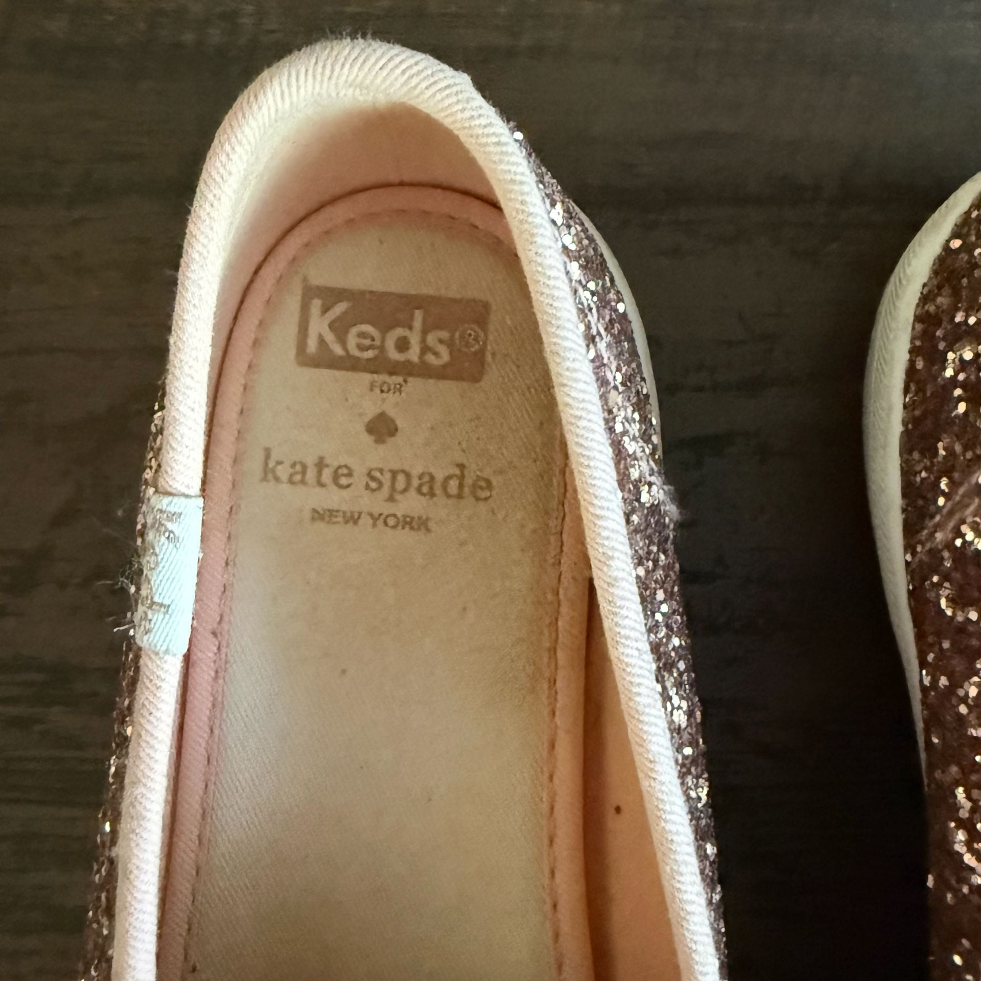 Keds Kate Spade Triple Decker Size 9 Rose Gold Glitter 4