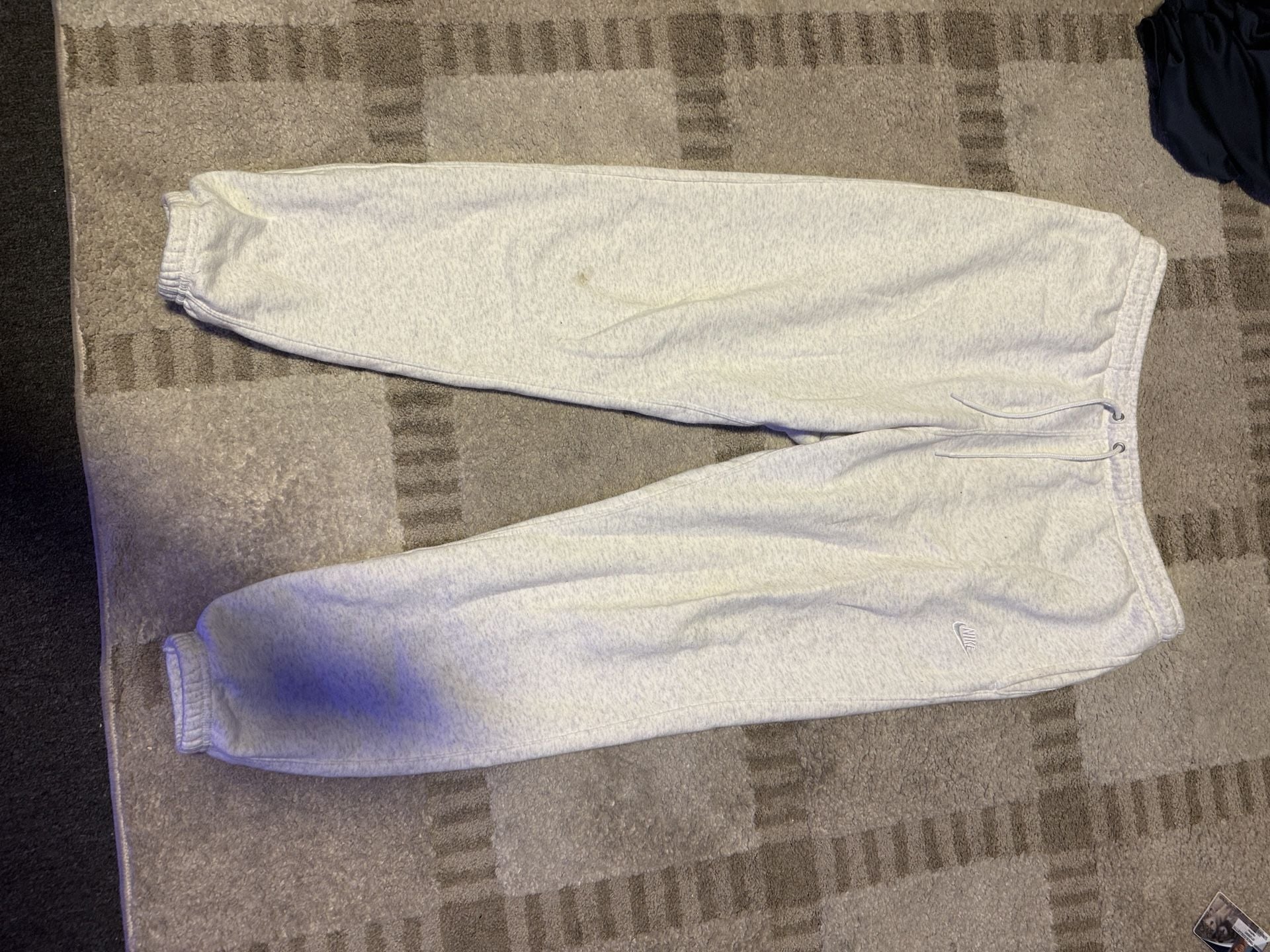 Nike Sweatpants Size L Grey Fleece Joggers 2