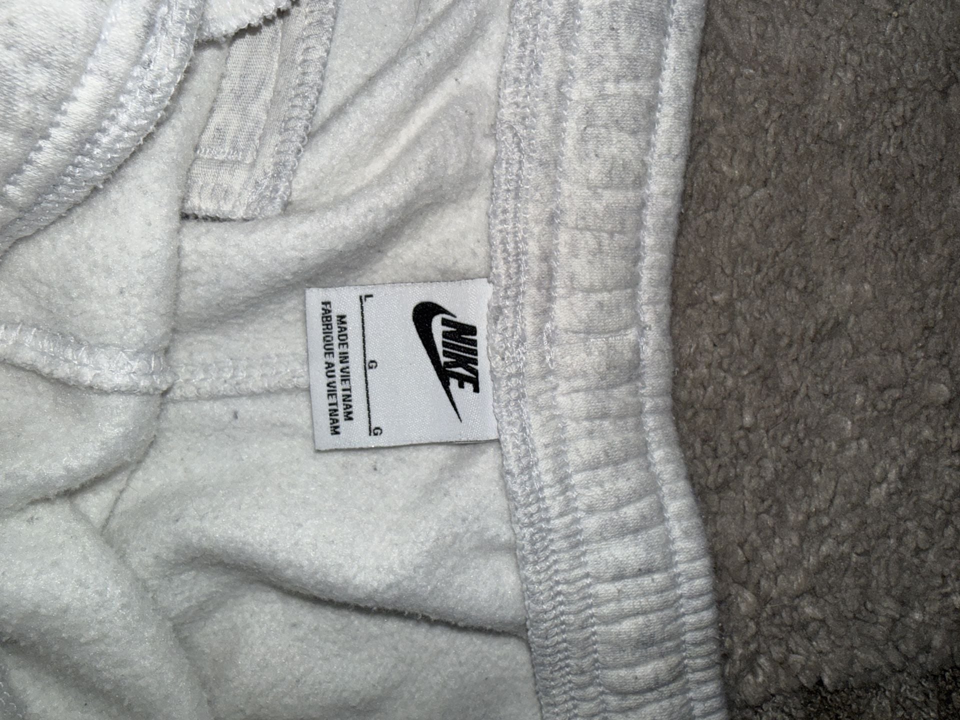 Nike Sweatpants Size L Grey Fleece Joggers 4