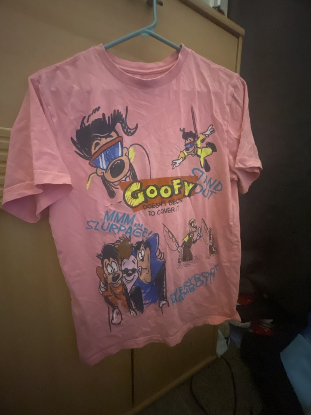 Disney A Goofy Movie T-Shirt Size S Pink Graphic Tee 1