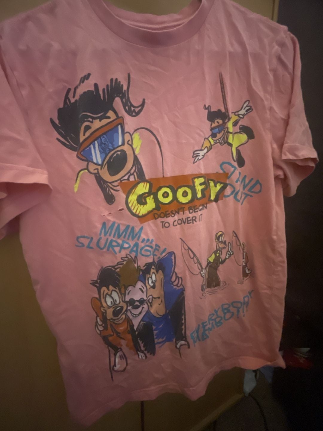 Disney A Goofy Movie T-Shirt Size S Pink Graphic Tee 2
