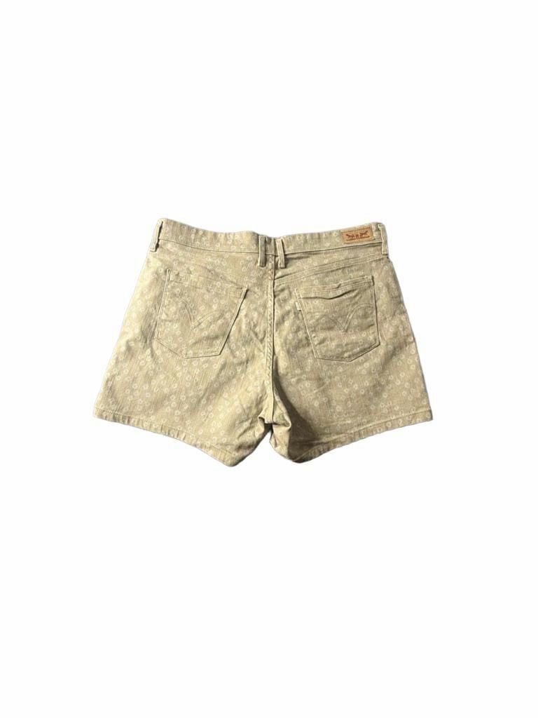 Levi's Corduroy Shorts Size 14 Beige Tan Floral Print Chino 3