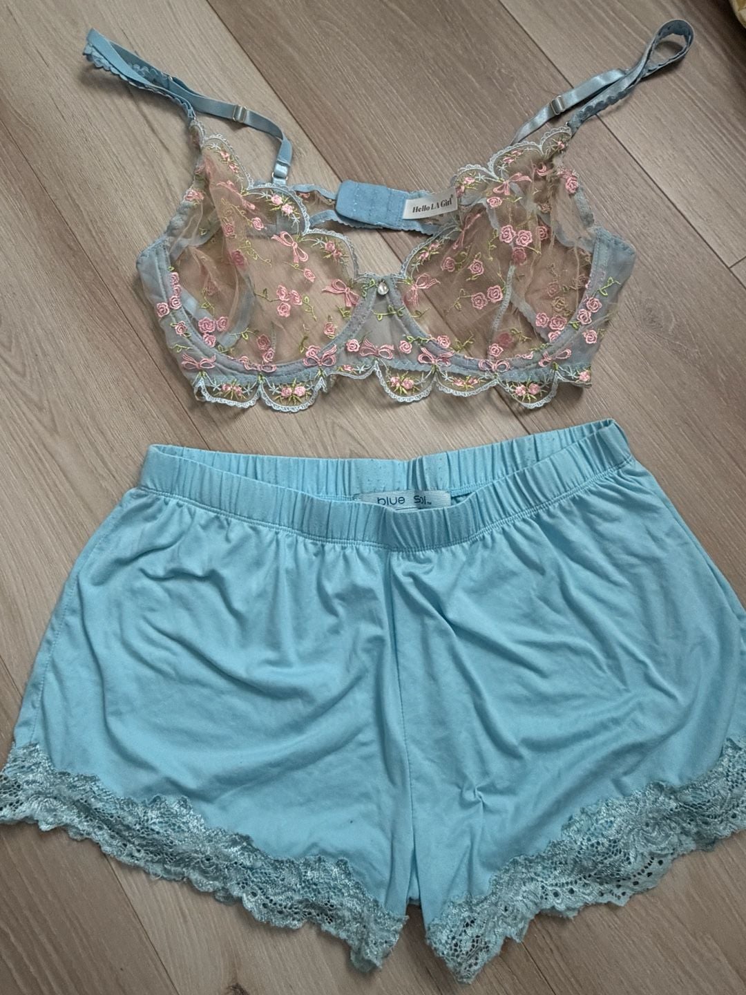 Hello LA Girl Embroidered Bra XXXL + shorts 6