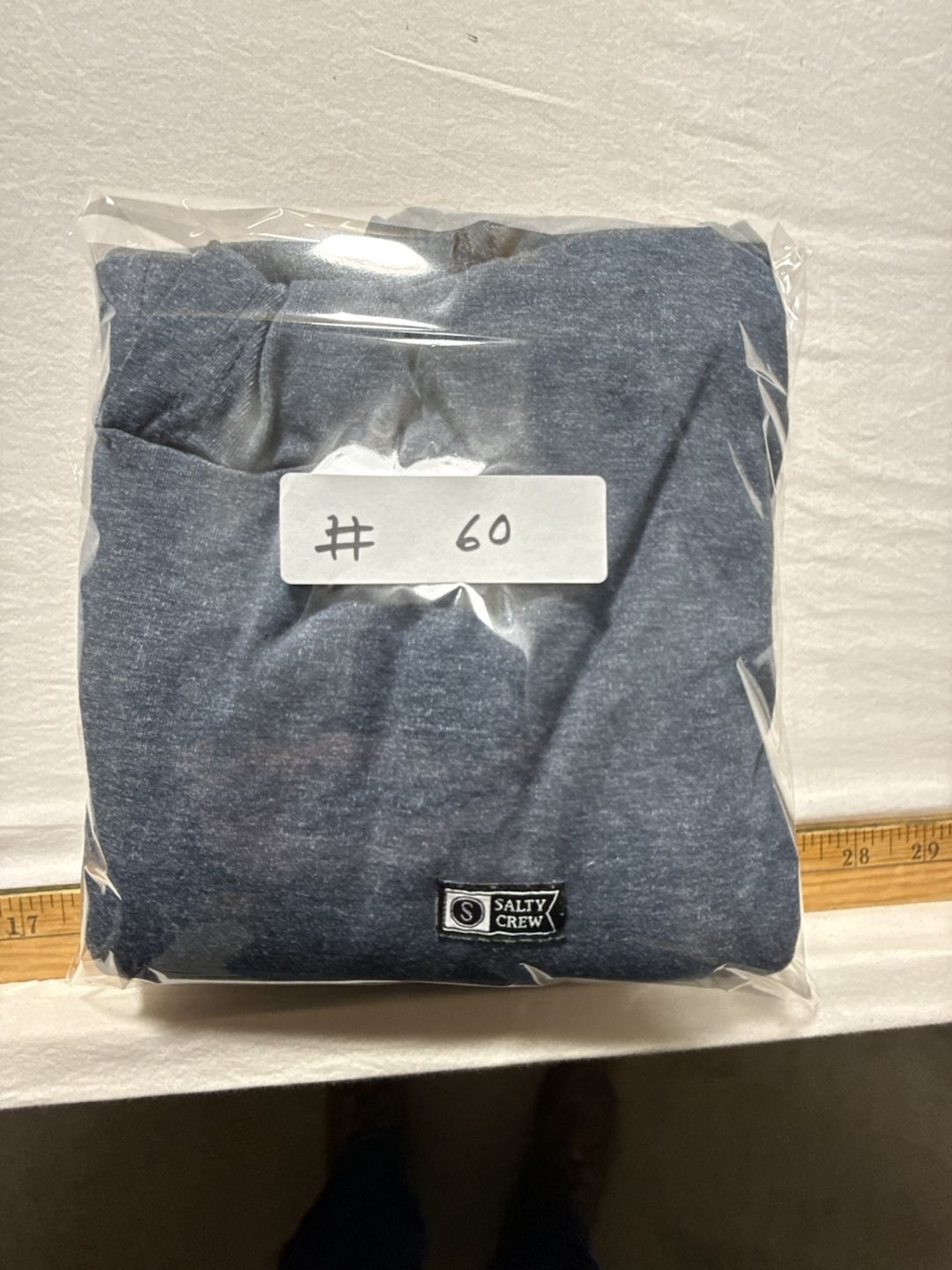 Salty Crew On Board Hood Sunshirt Size Large Blue Premium Technical Tee 9