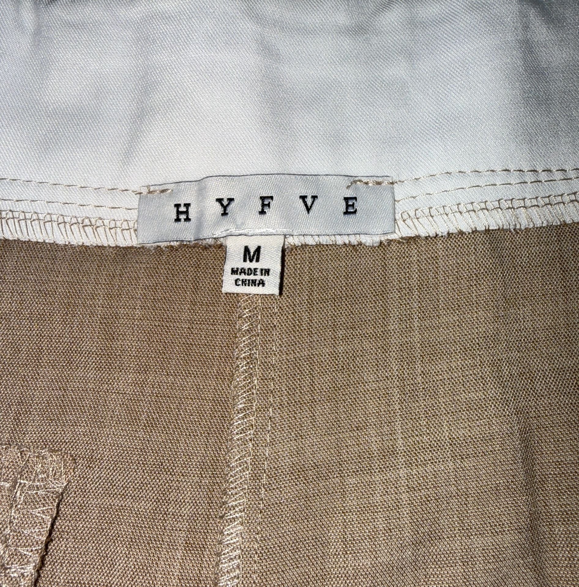 Hyfve Wide Leg Pants Size Women’s M Khaki Linen Style 5