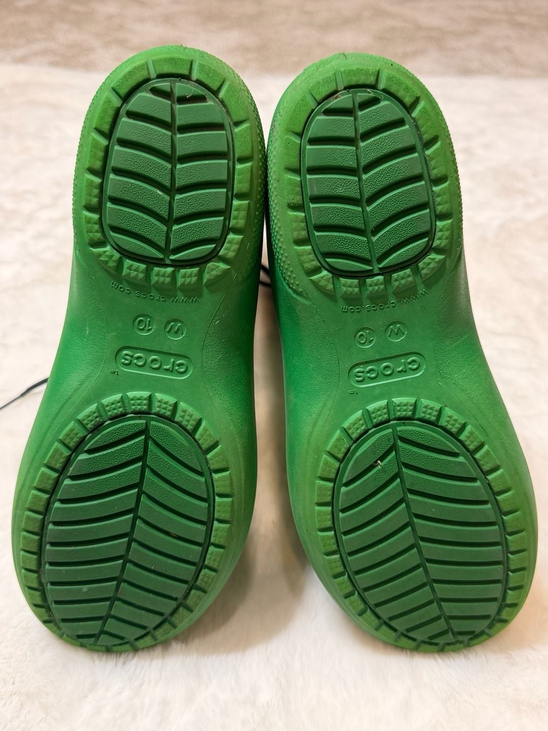 Crocs Rain Boots Size W10 Green Blue Wellington 5