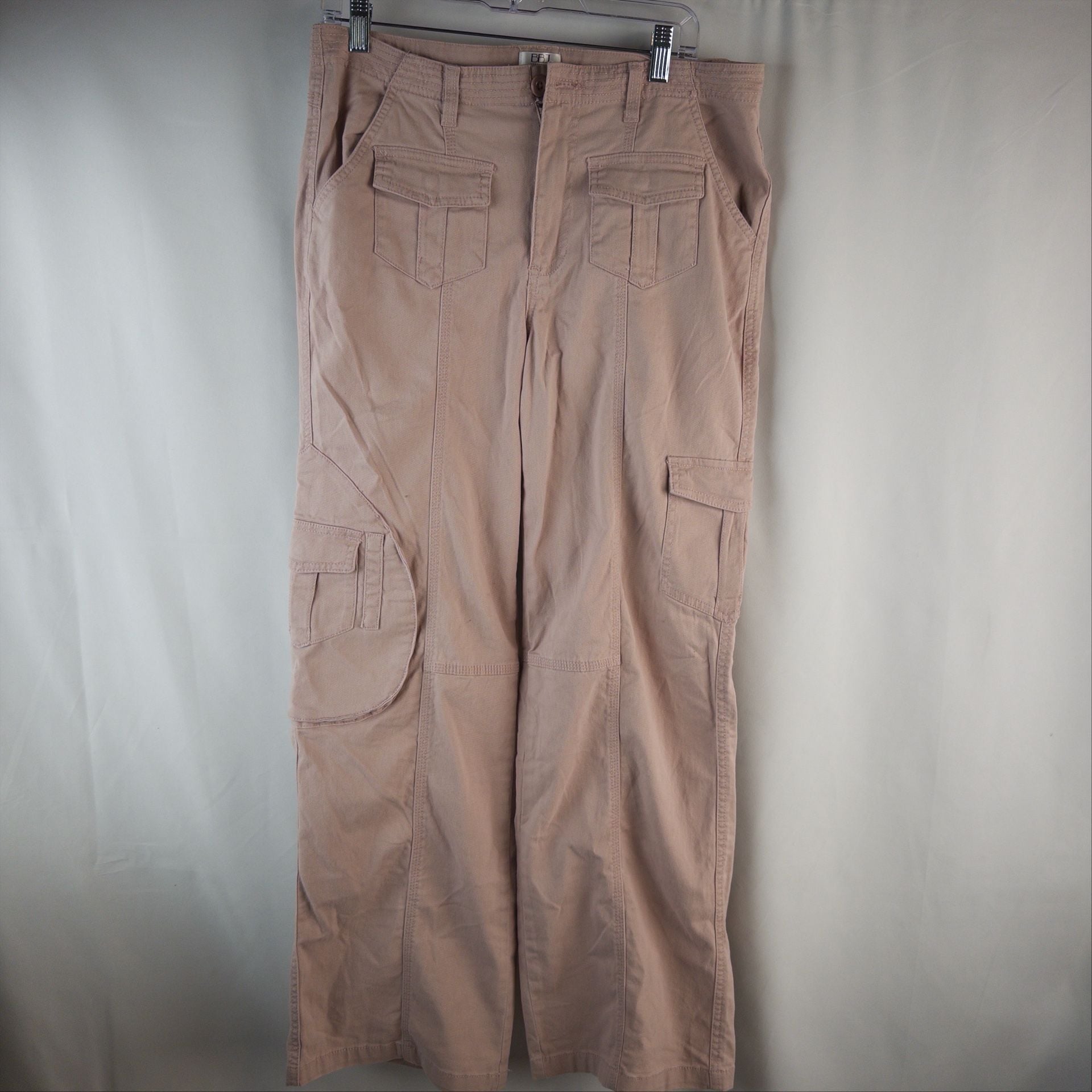 BBJ Cargo Pants Pink Cotton Utility Pocket Casual 2